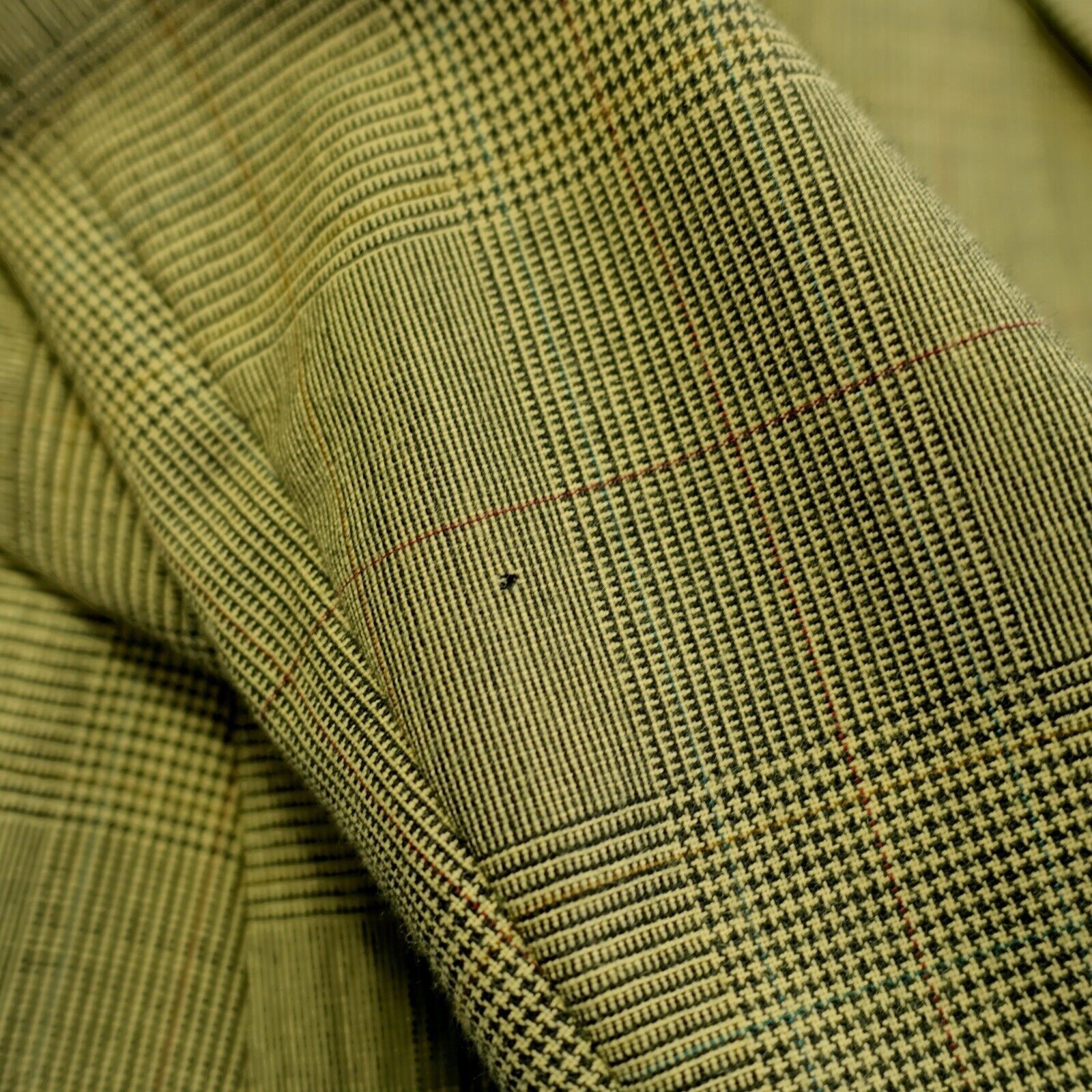 Austin Reed DAMAGED Austin Reed Wool Tan Glen Plaid 2 Button Blazer 42R Size 42R - 15 Thumbnail