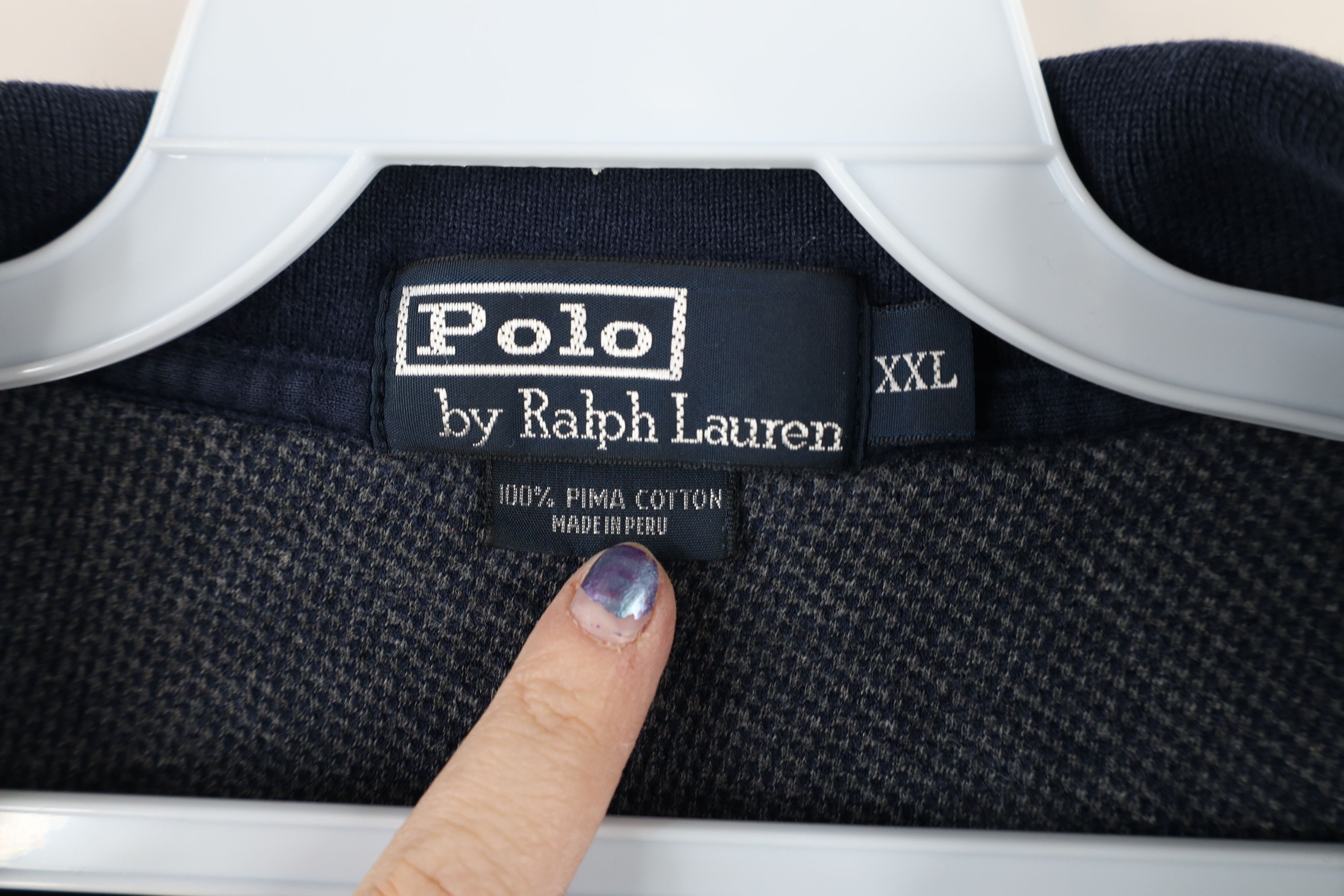 Ralph Lauren Vintage 90s Ralph Lauren Knit Long Sleeve Rugby Polo Shirt Size US XXL / EU 58 / 5 - 7 Thumbnail