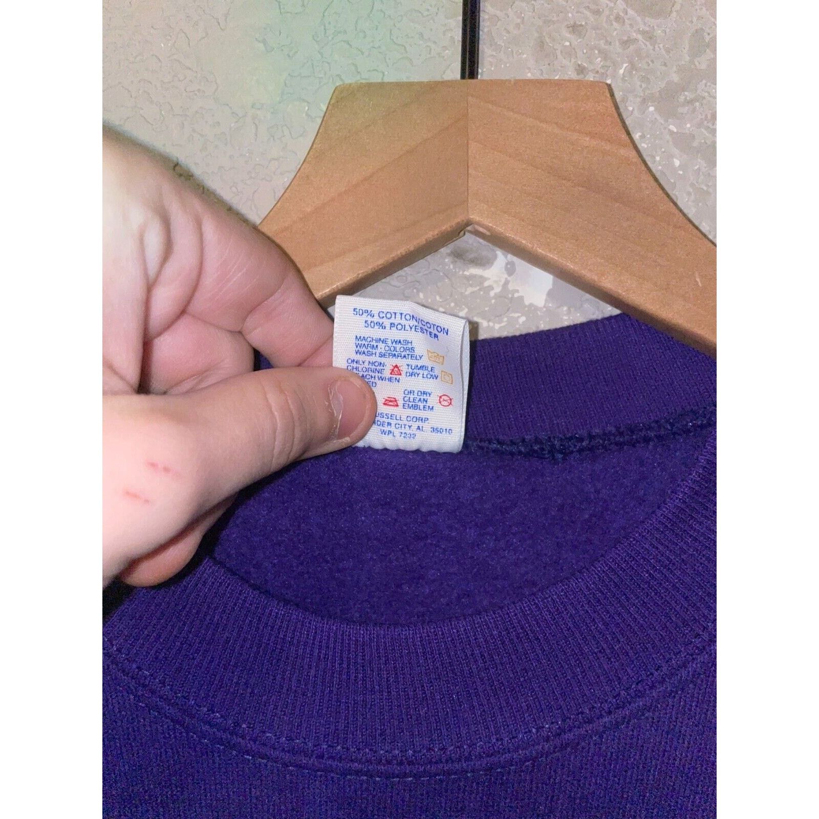 Jerzees Vintage North Dakota Sweatshirt Winter Trees Purple VTG 90s Size US M / EU 48-50 / 2 - 9 Thumbnail
