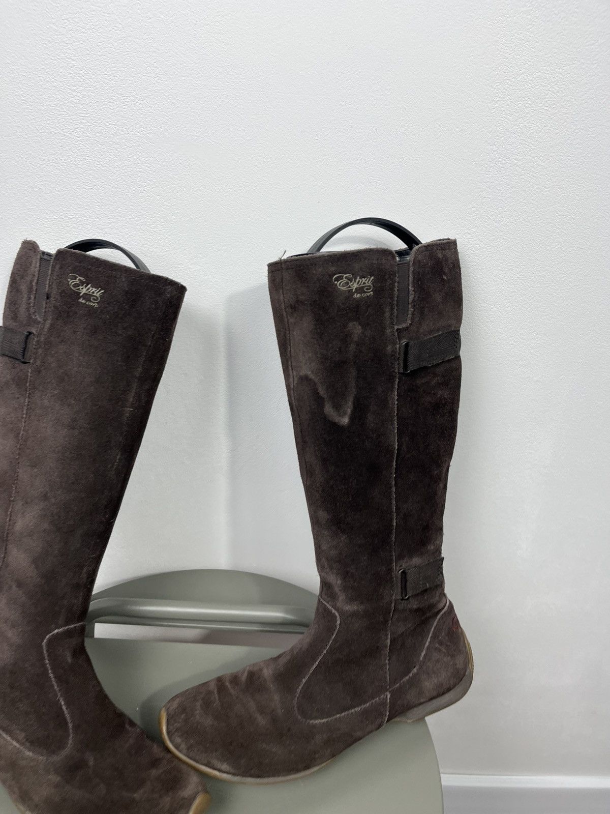 Other Women’s Brown Suede Racing Boots EU 38.5 Tall Zip Size US 7.5 / IT 37.5 - 2 Thumbnail