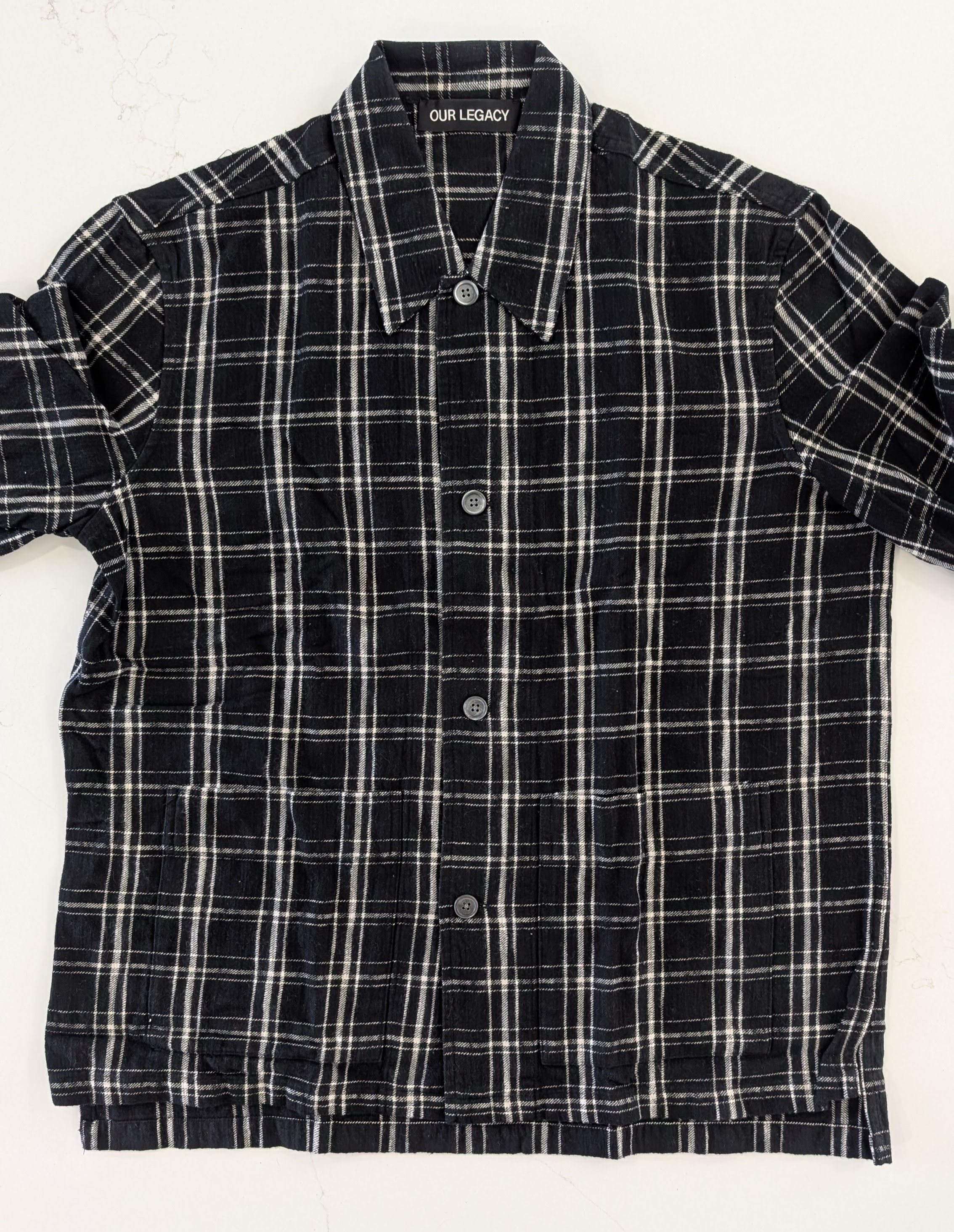 Our Legacy Our Legacy Haven Jacket Black White Helix Flannel Size 48 Size US M / EU 48-50 / 2 - 5 Thumbnail