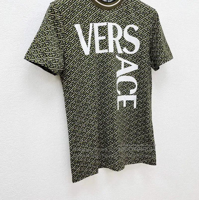 Versace Versace Green Printed Cotton Short Sleeve T-Shirt . Size US L / EU 52-54 / 3 - 2 Thumbnail