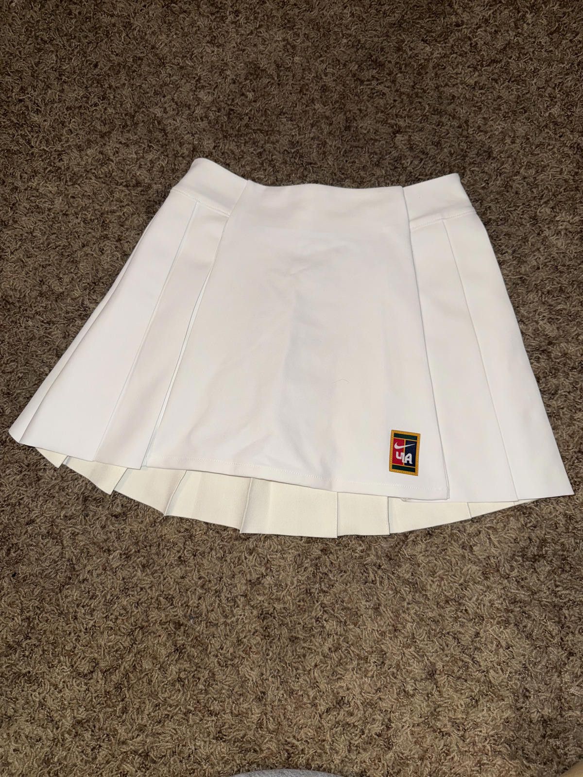 Nike Nike Women’s Yoon Ahn Tennis Pleated Mini Embroidered White Skirt Size 28" / US 6 / IT 42 - 1 Thumbnail
