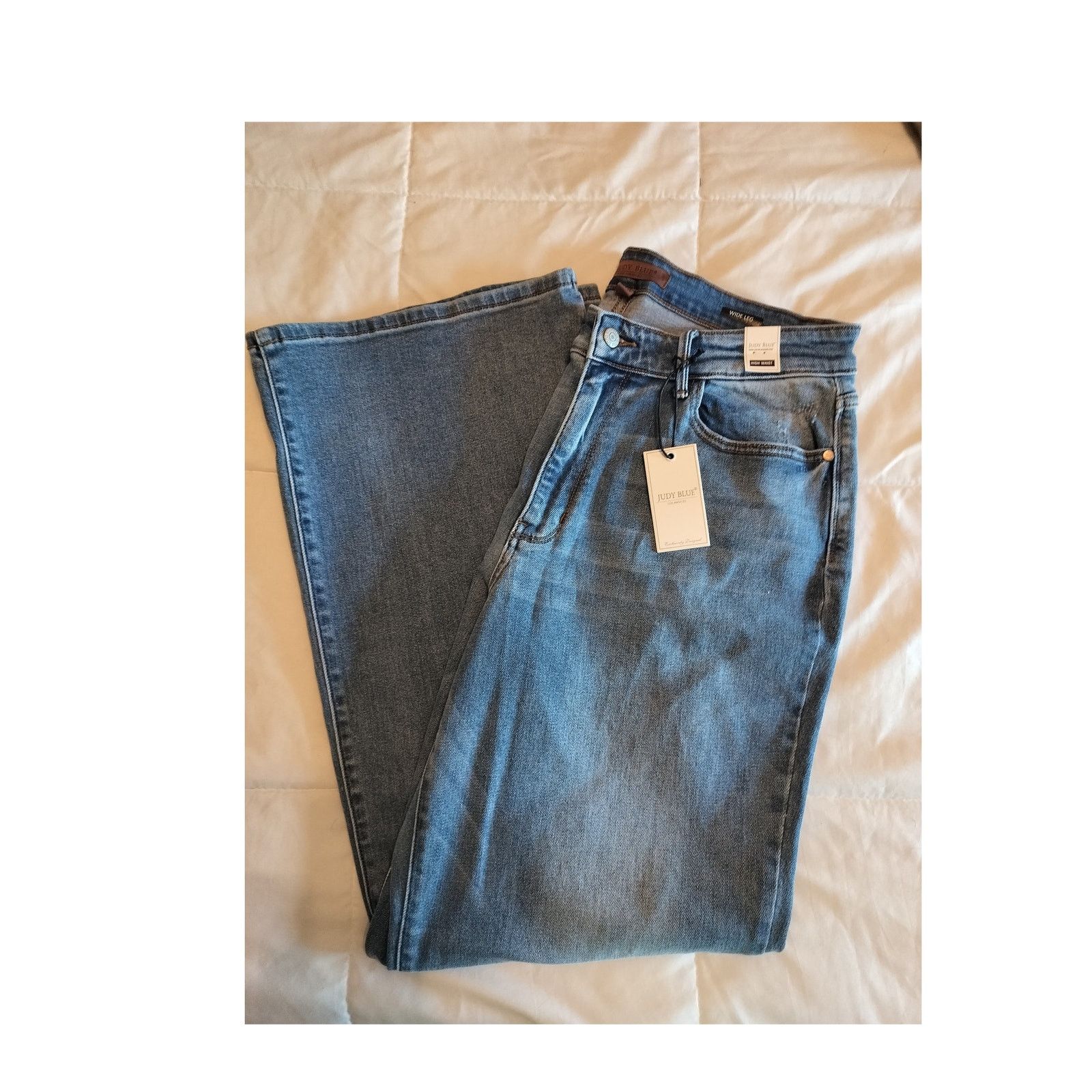 Judy Blue Judy Blue Women's High Waist Wide Leg Jeans - Size 14W Size 34" / US 12 / IT 48 - 6 Thumbnail