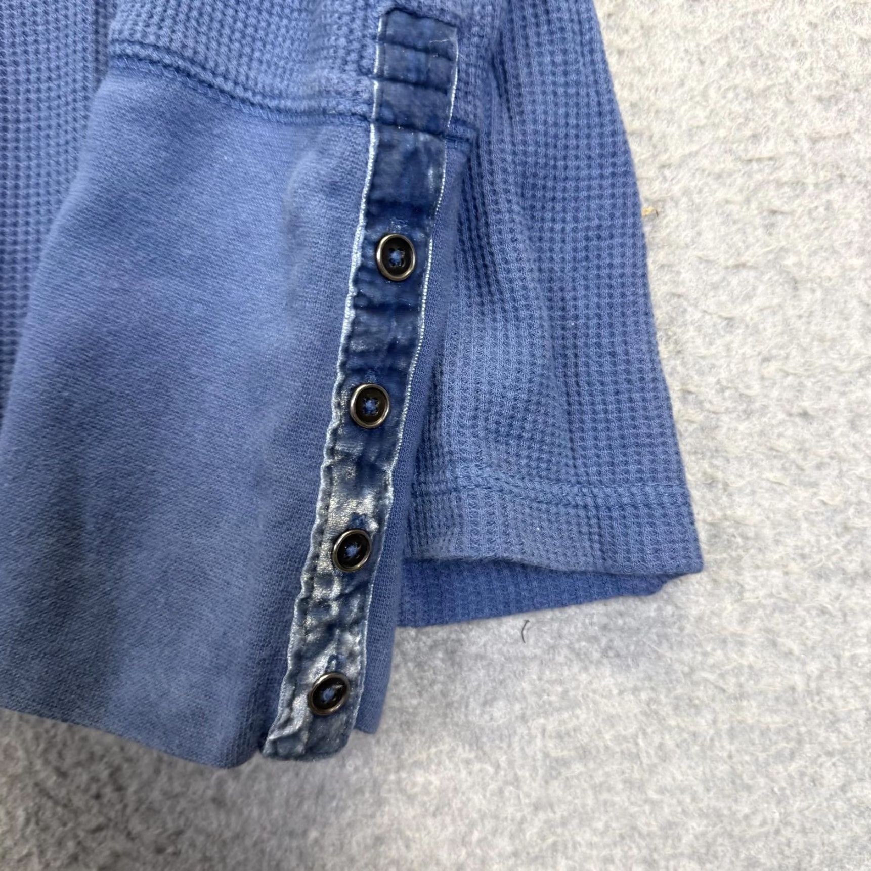 Vintage Sundance Women's Blue Cotton Long Sleeve T-Shirt Top Stretch M Medium Blouse Shirt Womens Size M / US 6-8 / IT 42-44 - 3 Thumbnail