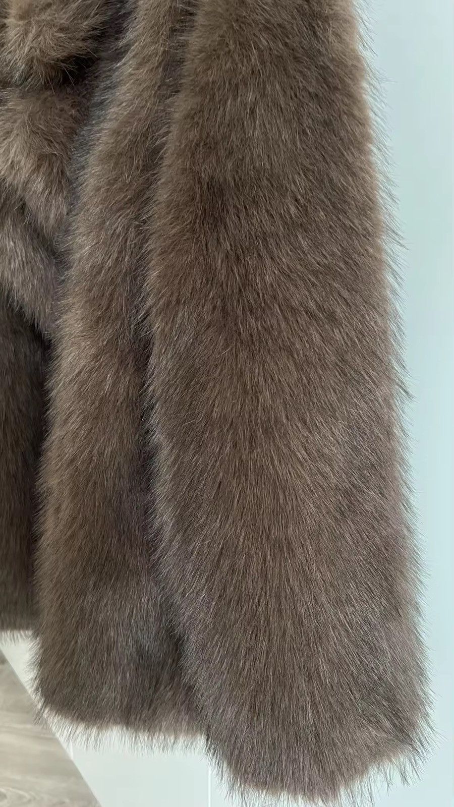 Designer × Vintage Warm Winter Fluffy Oversized Faux Fur Coat Jacket Size L / US 10 / IT 46 - 10 Thumbnail