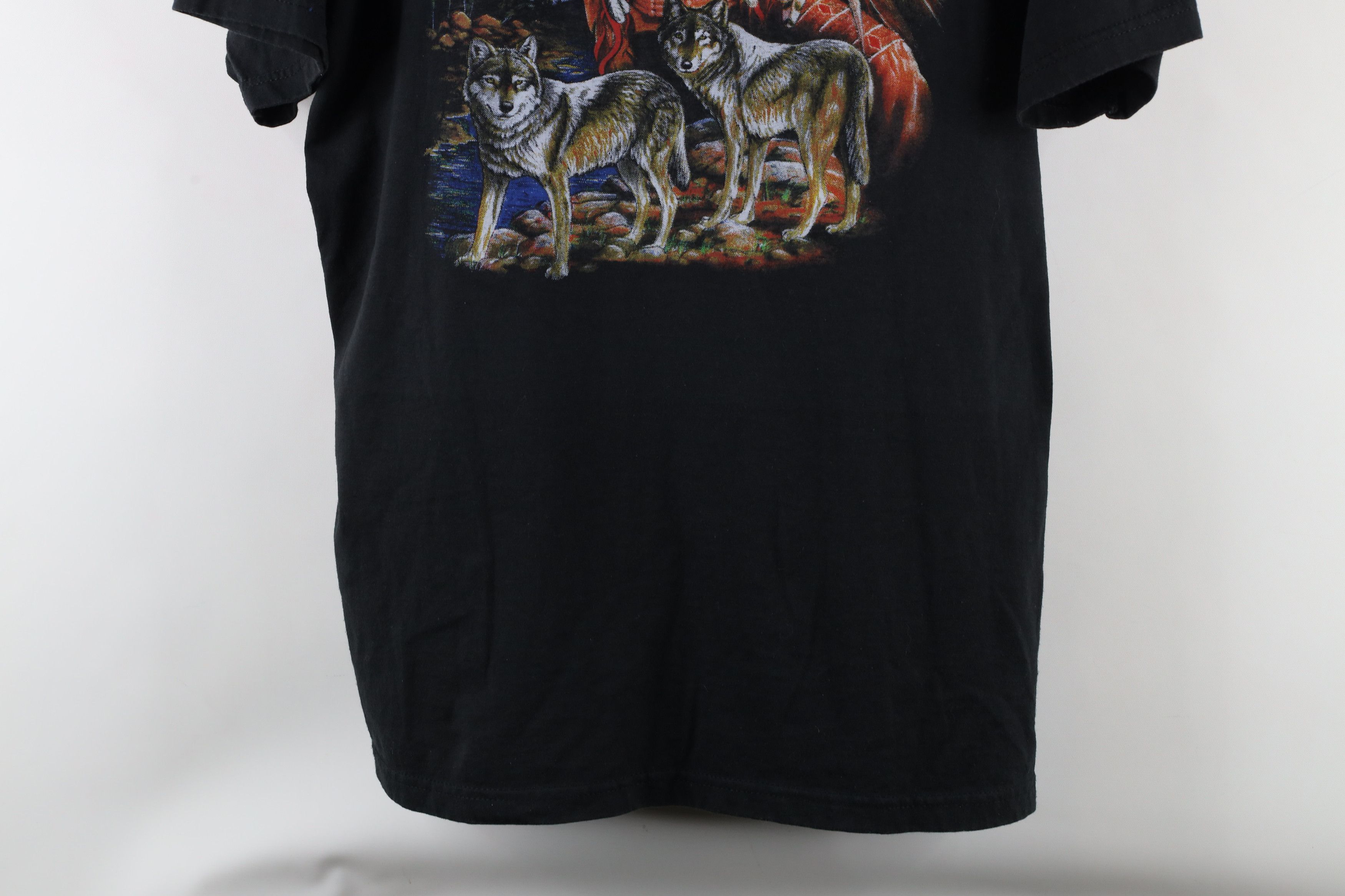 Vintage Vintage 90s Streetwear Free Indian Wolf Nature T-Shirt Size US XL / EU 56 / 4 - 3 Thumbnail