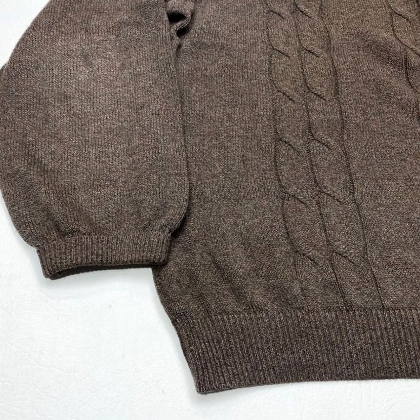 Lyle & Scott LYLE & SCOTT Scotland Crew Neck Sweater Mens XL Cable Knit 100% Combed Cotton Size US XL / EU 56 / 4 - 3 Thumbnail