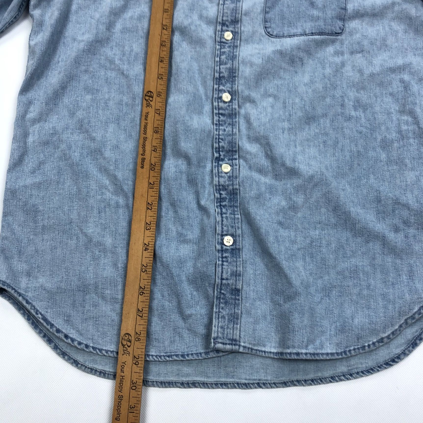 Gap GAP Men's Light Indigo Denim Button-Down Shirt Long Sleeve Casual Size L Model FA21 LS 1 PKT Size US L / EU 52-54 / 3 - 5 Thumbnail