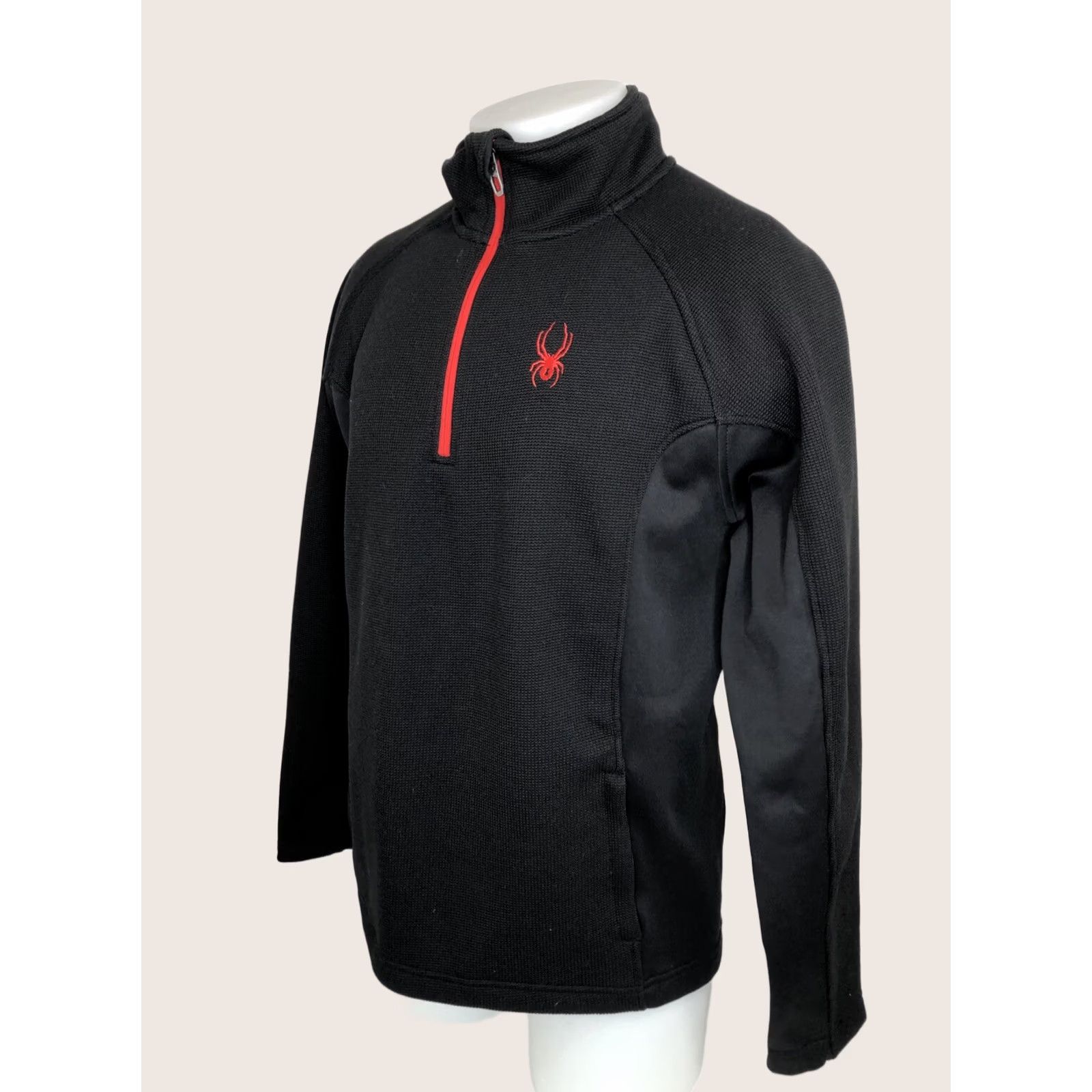 Spyder SPYDER Embroidered Md. Fleece Lined Sweater Jacket - EXCELLENT | Men | L | Black | Pullover Sweater Jacket | Ski Snowboard Theme Size US L / EU 52-54 / 3 - 1 Thumbnail