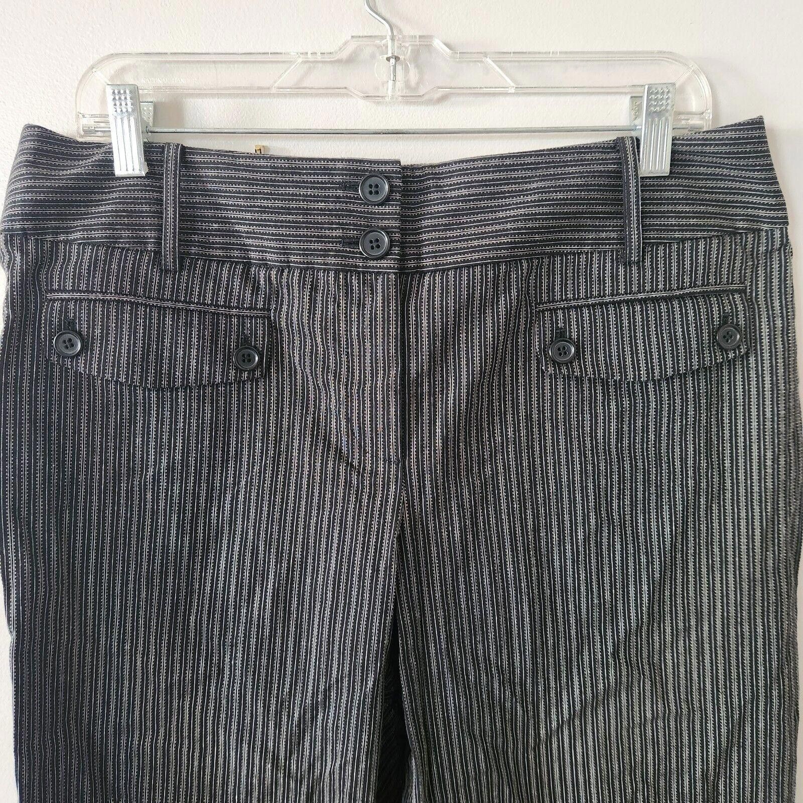Ann Taylor NWT Ann Taylor Loft Ann Style Pants Black Striped Size 12 Size 34" / US 12 / IT 48 - 2 Thumbnail