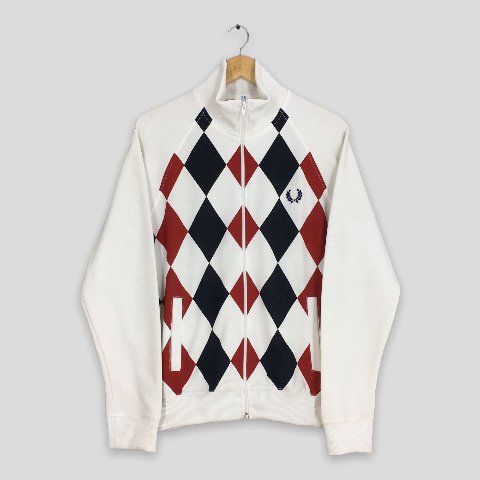 Fred Perry Vintage Fred Perry Checkered Zipper Sweater Small Size US S / EU 44-46 / 1 - 1 Thumbnail