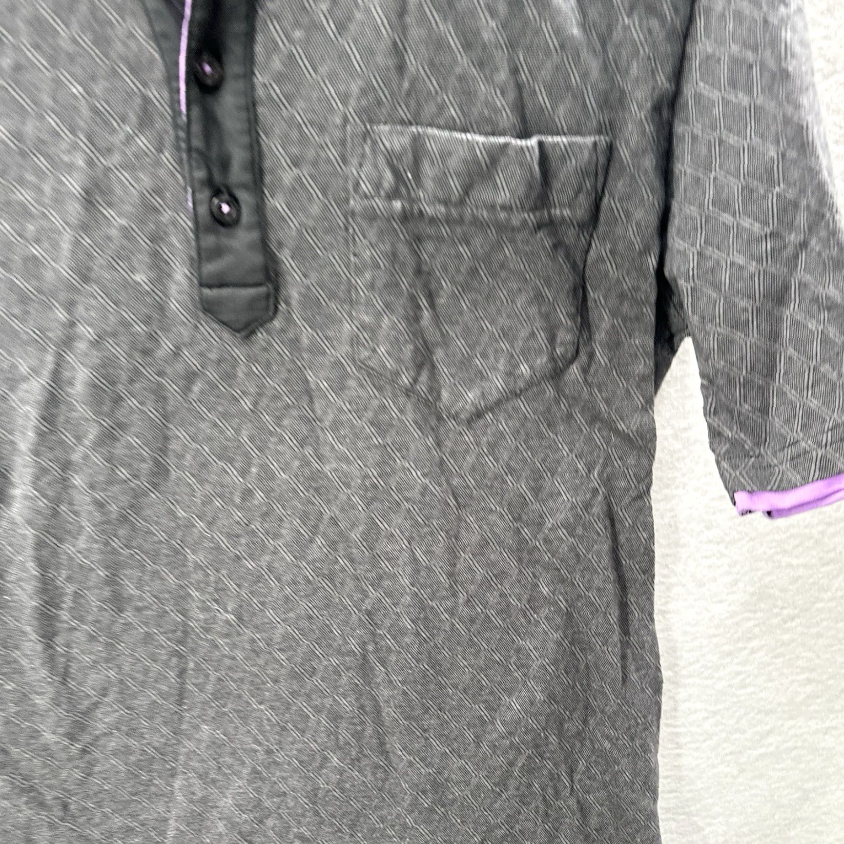 Vintage G Mac Kartel Polo Shirt Mens Medium Stretch Performance Gray Purple Geometric Casual Logo Golf Dad Shirt Size US M / EU 48-50 / 2 - 5 Thumbnail