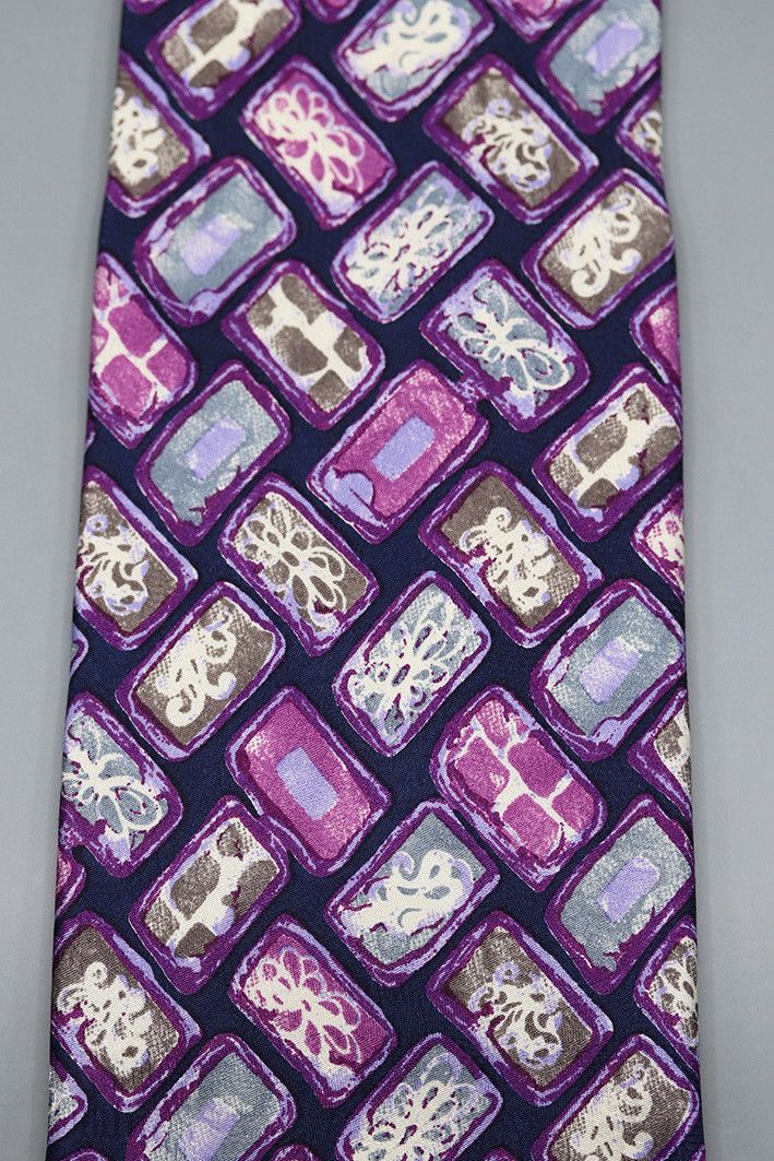 Altea Vintage Altea Milano Silk Tie – Abstract Pattern Size ONE SIZE - 4 Thumbnail