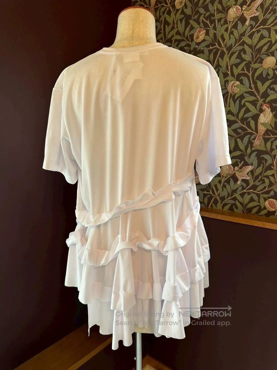 Comme des Garcons COMME des GARÇONS White Ruffled T-shirt Dress. Size US 38 / EU 54 - 2 Thumbnail