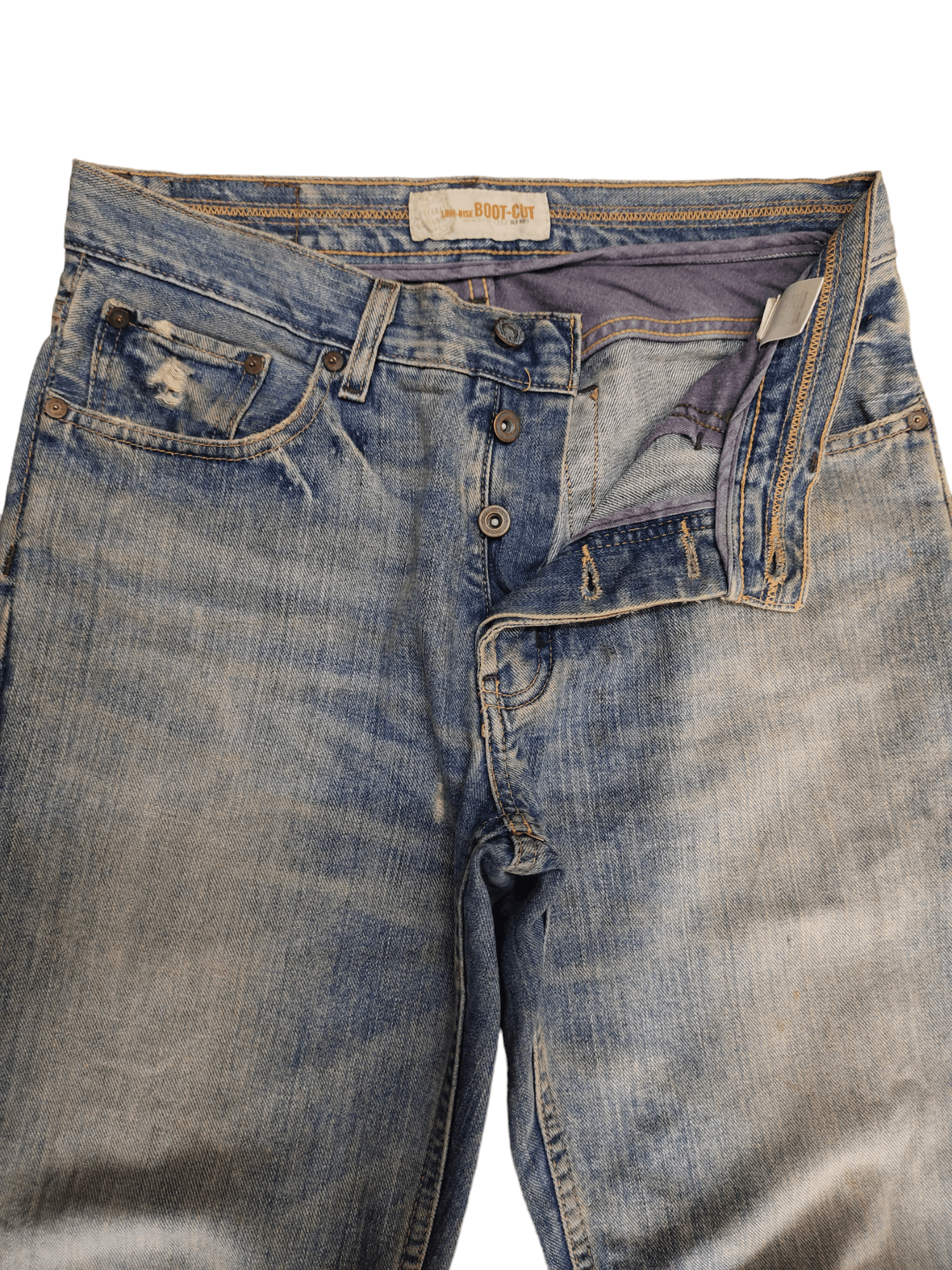 If Six Was Nine Flare Jeans Old navy Distress Faded Boot Cut Y2k Mudmax Size US 30 / EU 46 - 10 Thumbnail