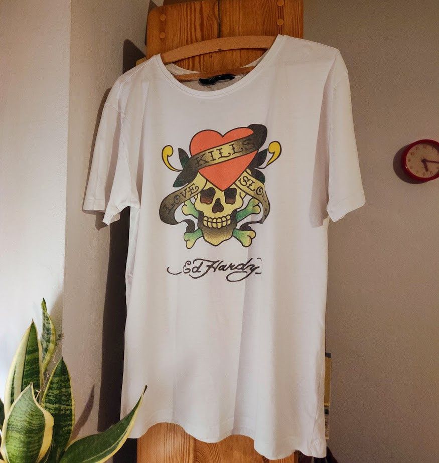 Christian Audigier × Ed Hardy Ed Hardy Love Kills Slowly Skull tee Size US L / EU 52-54 / 3 - 1 Thumbnail