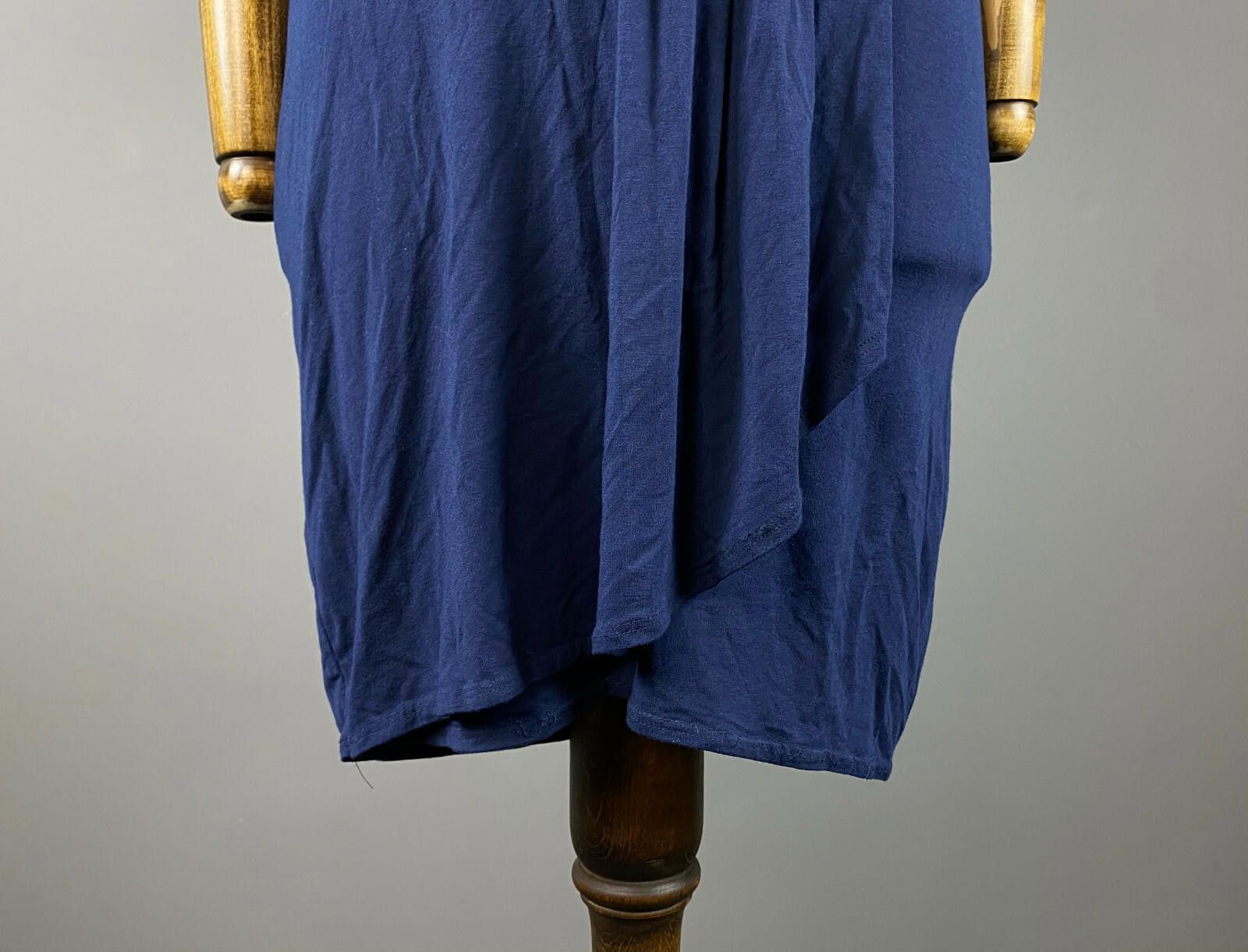 Designer Phase Eight Navy Blue V-Neck 3/4 Sleeve A-Line Dress Size 10 Size L / US 10 / IT 46 - 3 Thumbnail