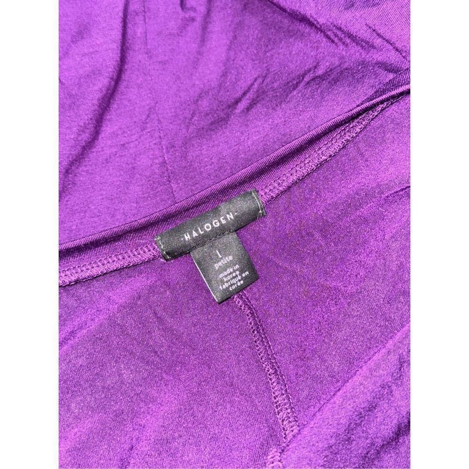 Other Halogen Purple V-Neck Long Sleeve T-Shirt | Sz L Size L / US 10 / IT 46 - 5 Thumbnail