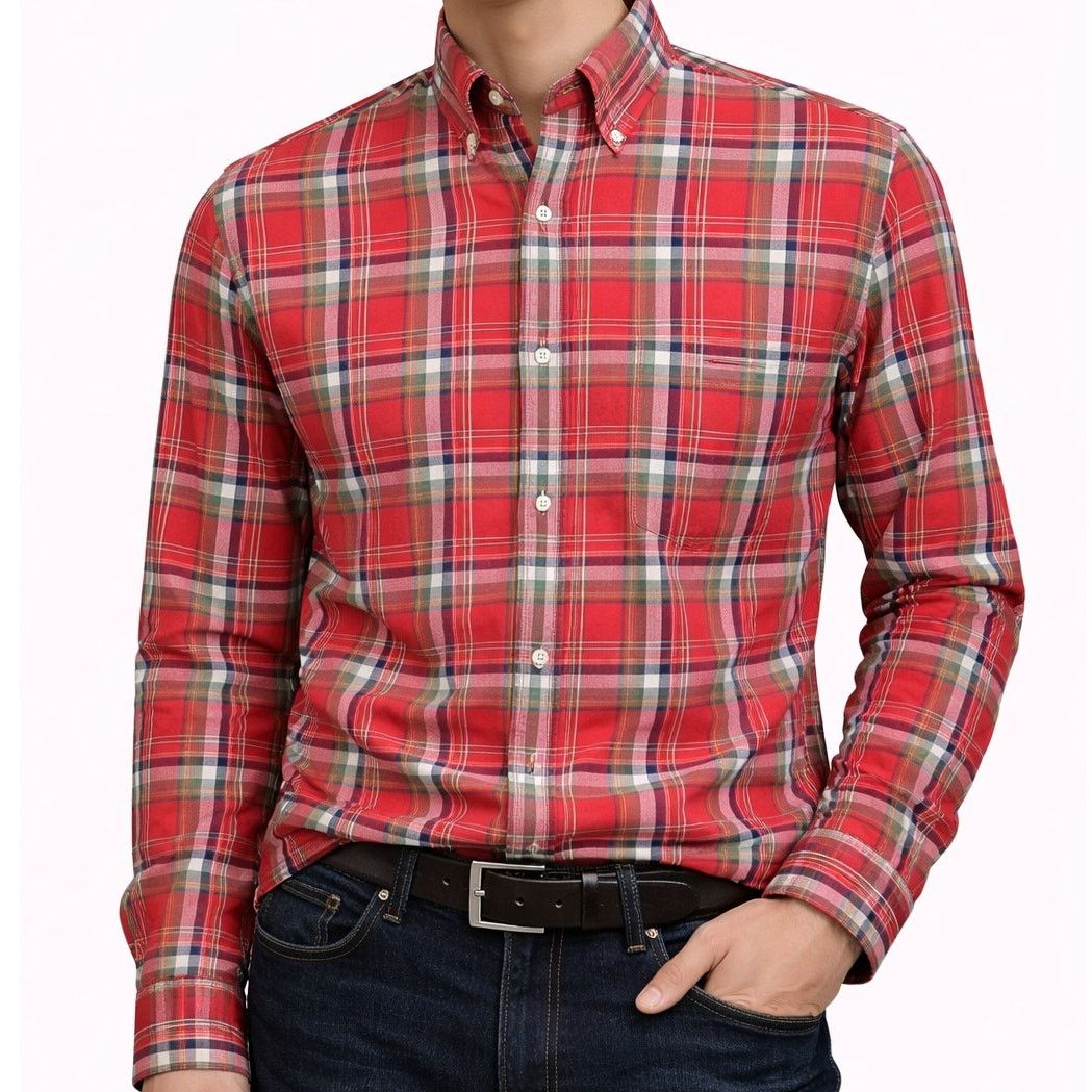 J.Crew J. Crew Lightweight Shirt Men S Plaid Check Button down L/S Size US S / EU 44-46 / 1 - 1 Thumbnail