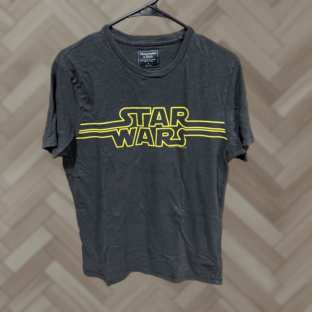 Abercrombie & Fitch Abercrombie & Fitch T-Shirt Dark Gray Star Wars Lettering Short Sleeve Crew Neck M Womens? Unisex Adults Size US M / EU 48-50 / 2 - 1 Thumbnail