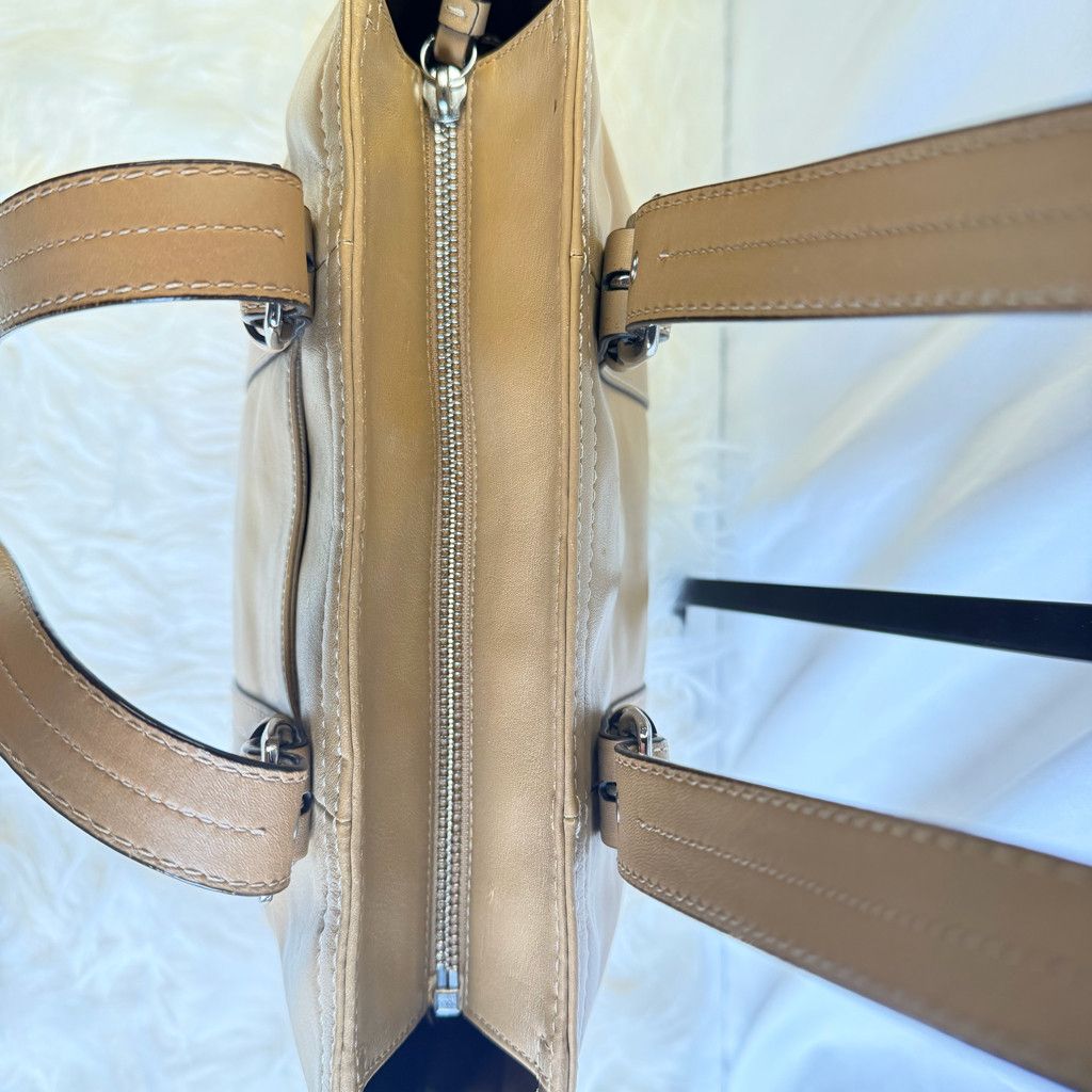 Coach Coach Madison Lindsey Gathered Leather Satchel - Tan/Beige Size ONE SIZE - 4 Thumbnail