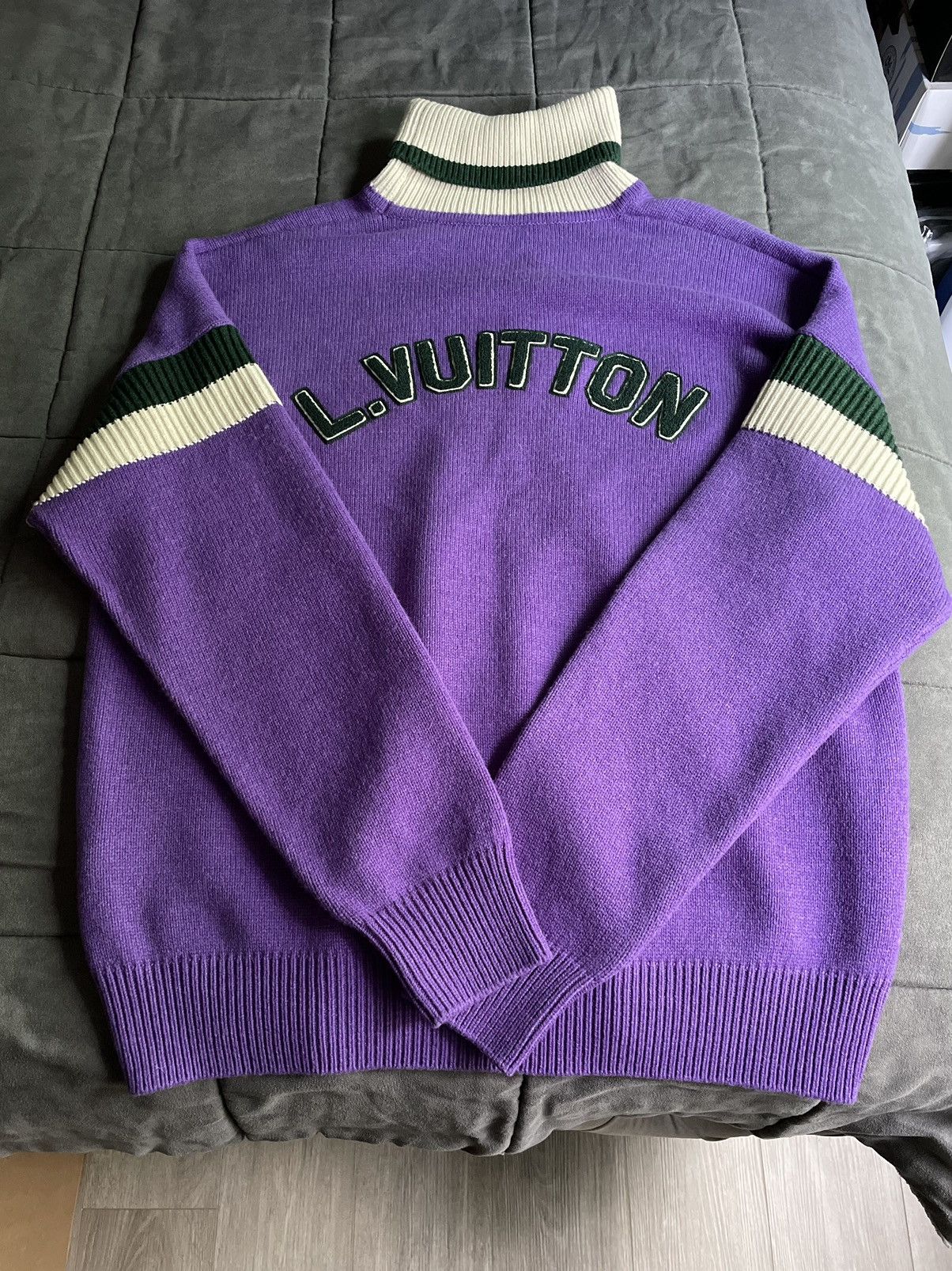 image of Louis Vuitton Purple Malletier Rollneck Pullover, Men's (Size XL)