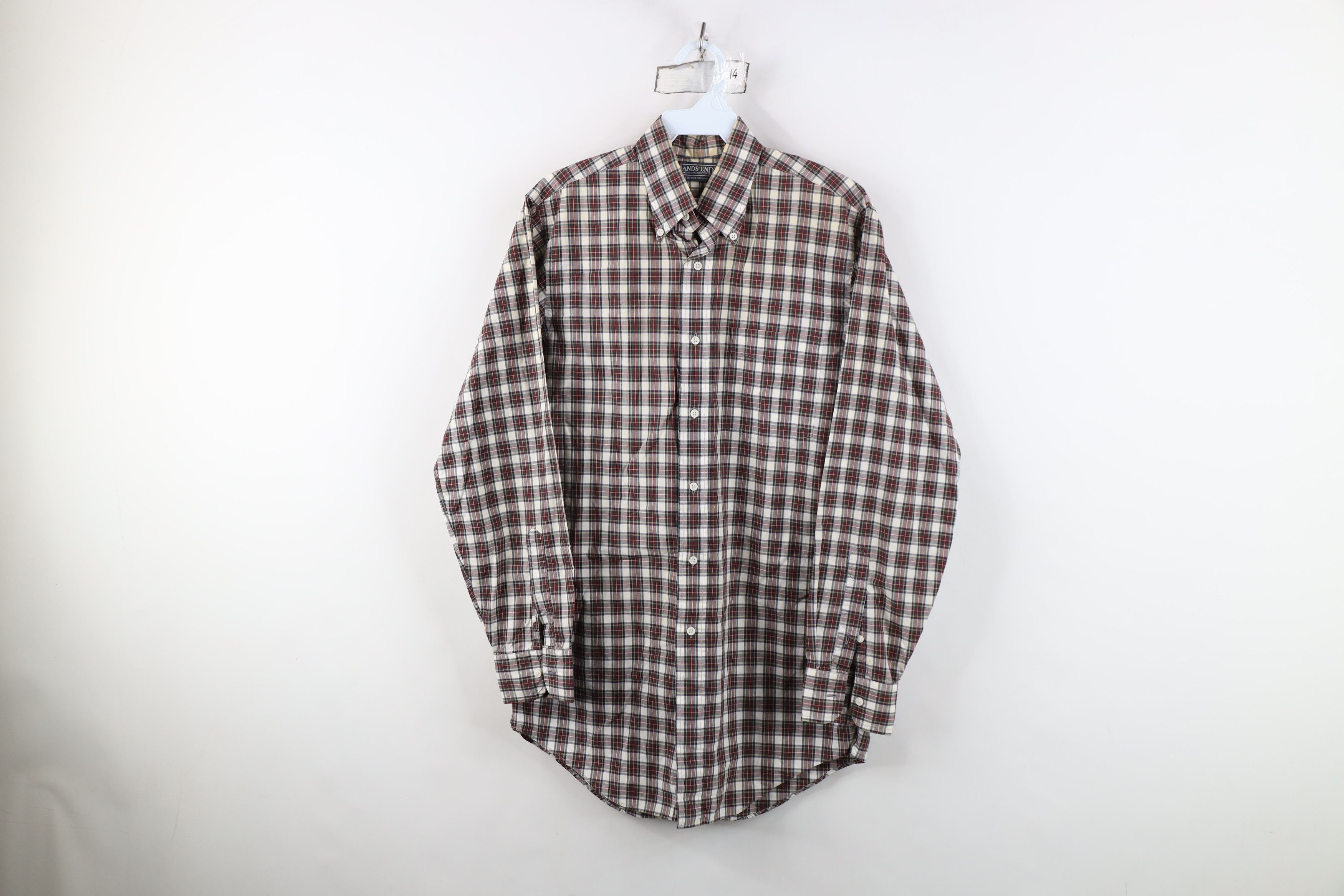 Lands' End Vintage 70s 80s Lands End Cotton Button Down Shirt Plaid Size US S / EU 44-46 / 1 - 1 Thumbnail