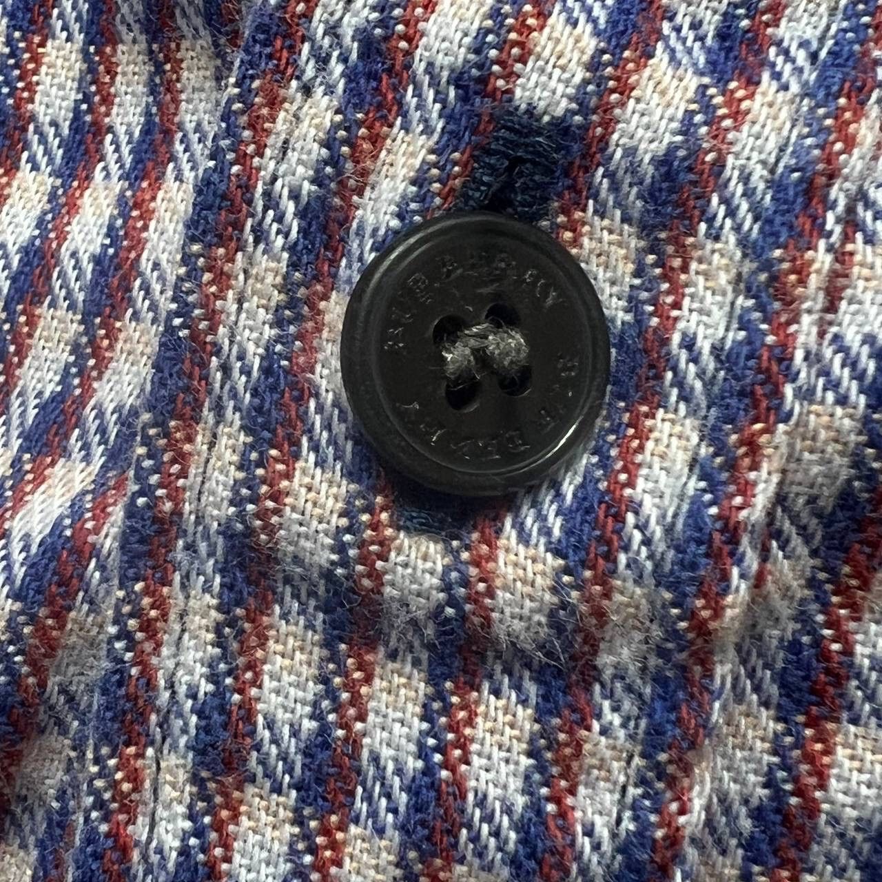 Burberry × Japanese Brand Burberry Brit Shirt Long Sleeve Navy Size M Size US M / EU 48-50 / 2 - 5 Thumbnail