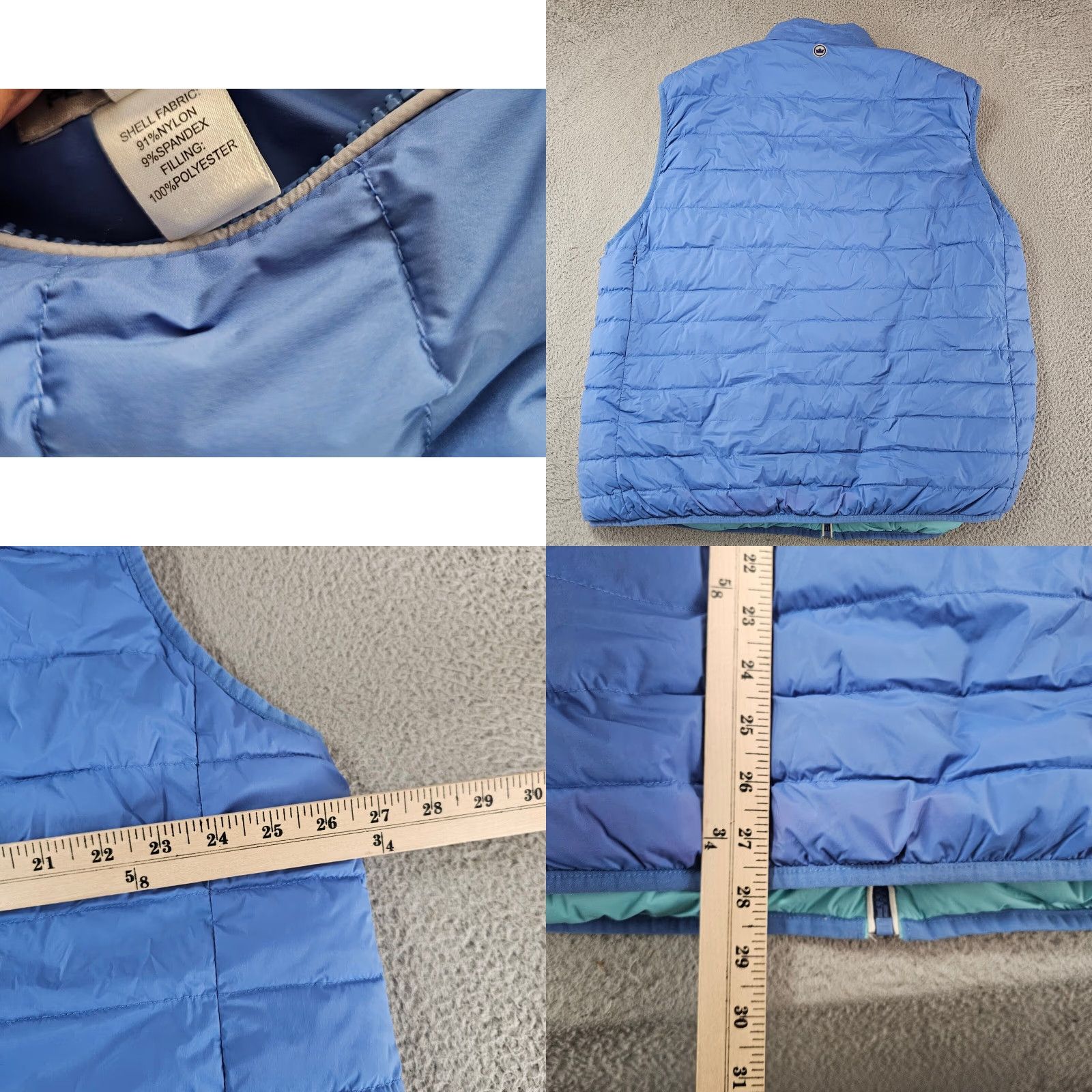 Peter Millar Peter Millar Crown Reversible Puffer Vest Mens 2X Full Zip Lightweight Blue Teal Size US XXL / EU 58 / 5 - 8 Thumbnail
