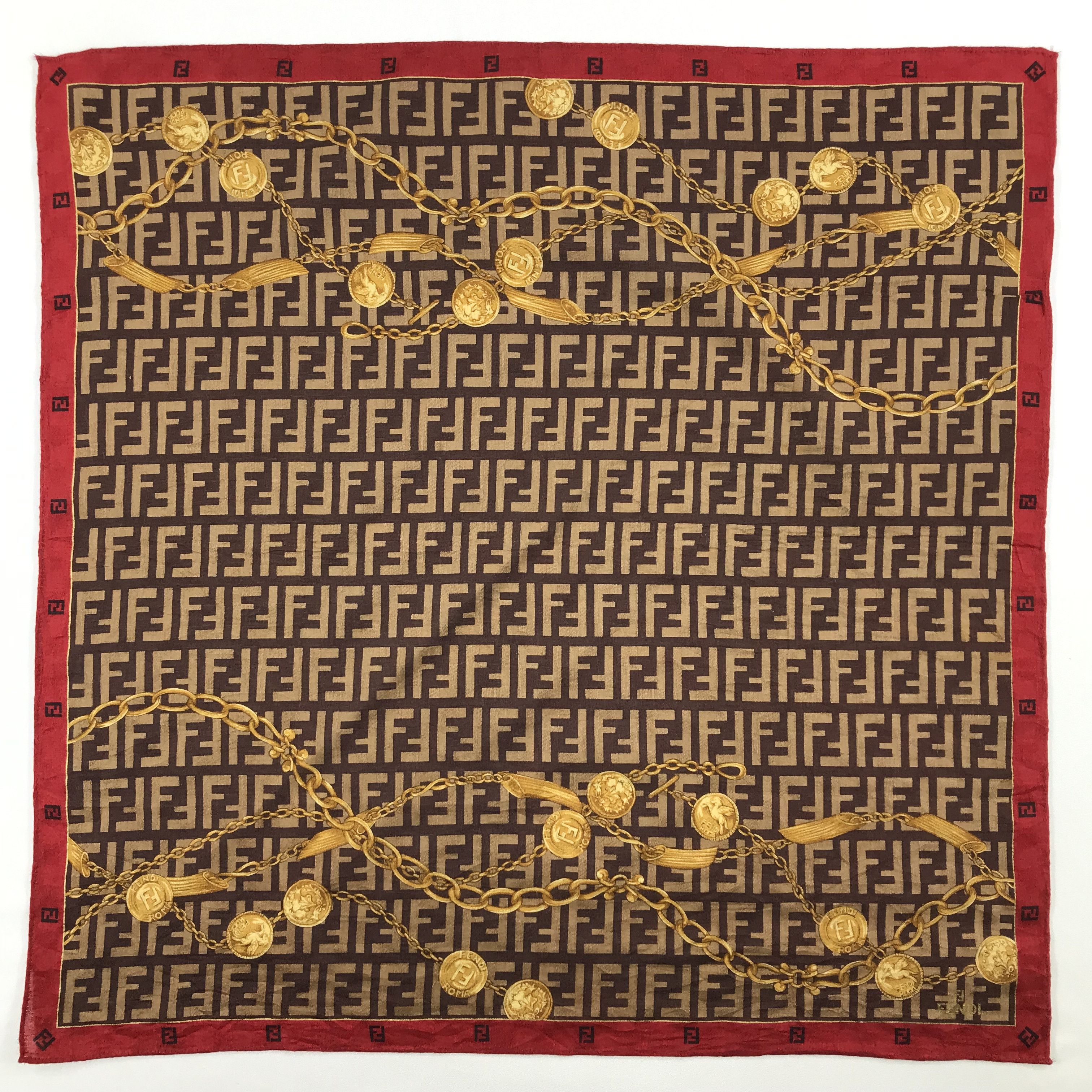 Vintage Vintage Fendi Bandana / Handkerchief / Neckerchief -S2491 Size ONE SIZE - 1 Thumbnail
