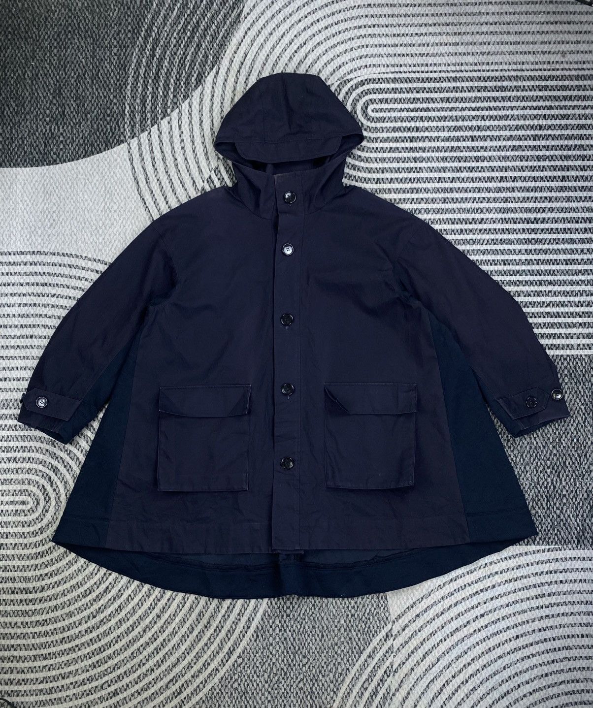 Japanese Brand Nagonstans Water Resistent Navy Color Hooded Parka Jacket Size US XL / EU 56 / 4 - 1 Thumbnail
