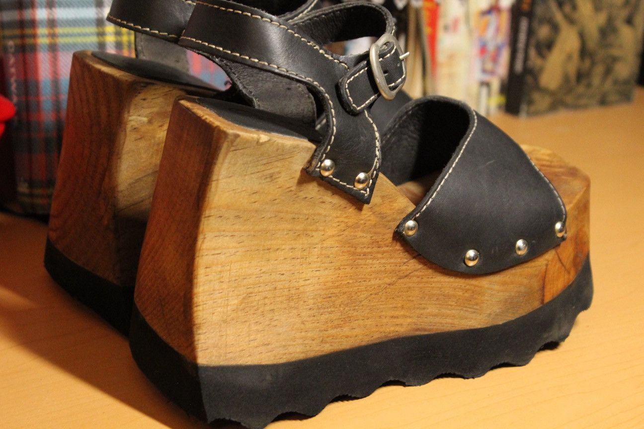 Other vintage london underground chunky wood platform Size US 7 / IT 37 - 2 Thumbnail