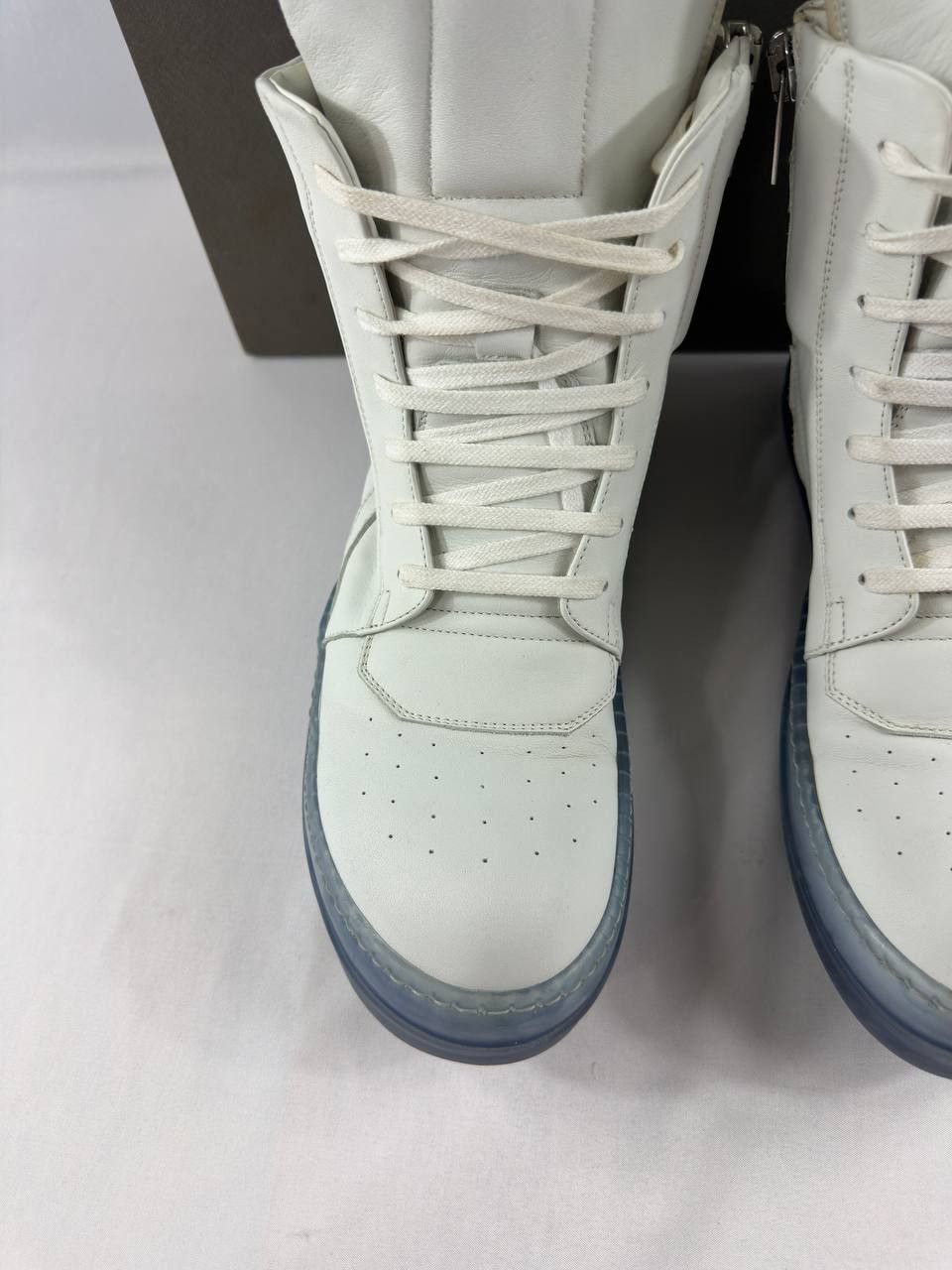 Rick Owens Rick Owens Geobasket High 'Chalk White Blue Transparent' Size US 8 / EU 41 - 6 Thumbnail