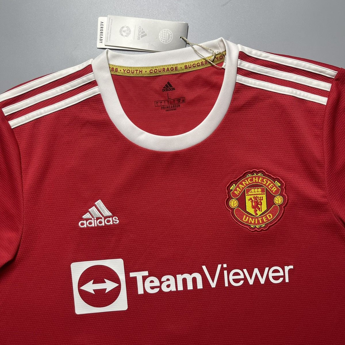 Vintage MAN UNITED ADIDAS 2021/2022 SOCCER HOME JERSEY #10 RASHFORD Size US L / EU 52-54 / 3 - 4 Thumbnail