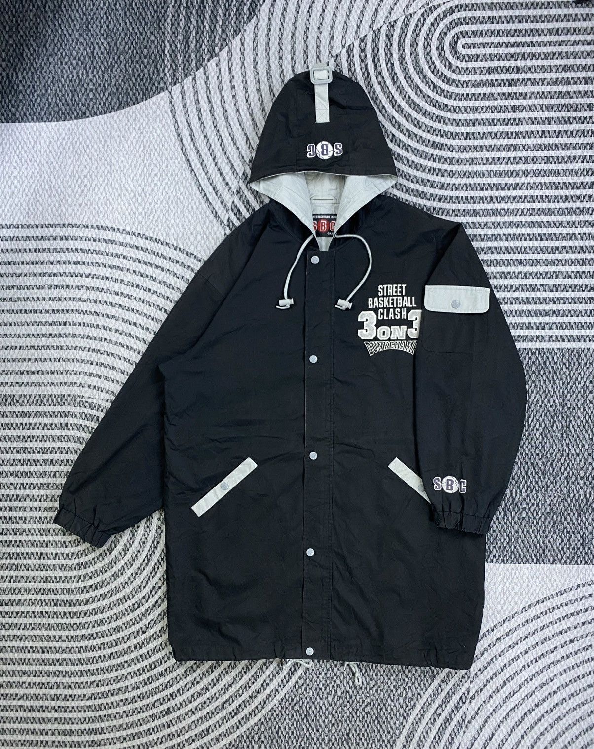 Japanese Brand Vintage Dunkchamp Street Basketball Clash Long Parka Jacket Size US XL / EU 56 / 4 - 2 Thumbnail