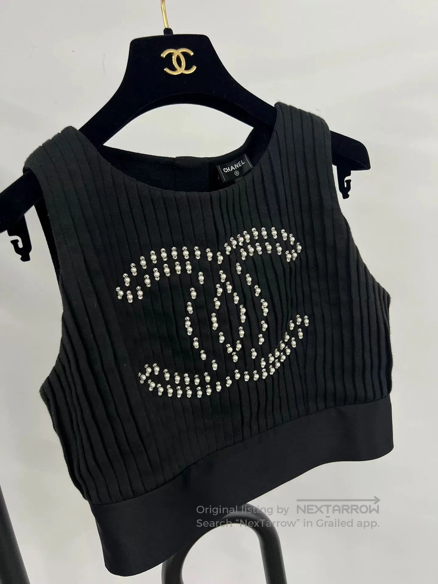 Other Chanel Black Pearl Crystal Logo Vest. Size US S / EU 44-46 / 1 - 2 Thumbnail