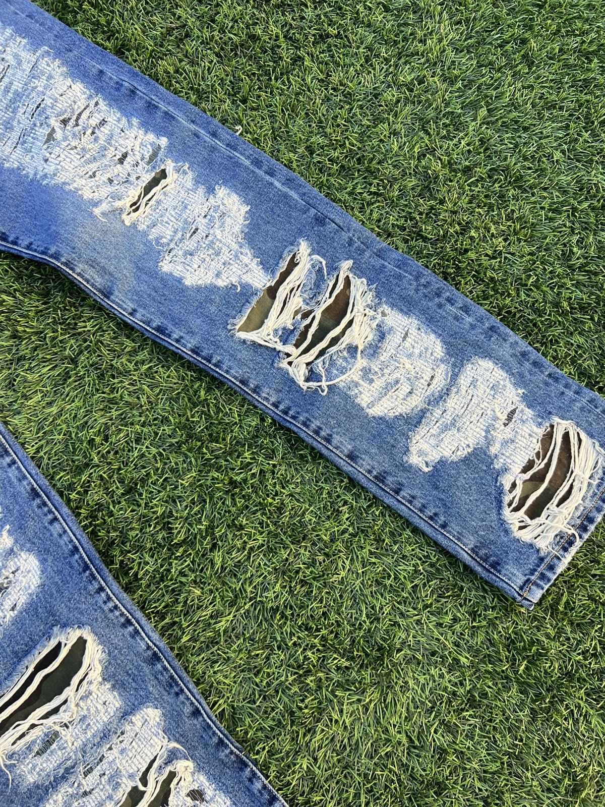 424 Big daddy ripped denim Size US 31 - 3 Thumbnail