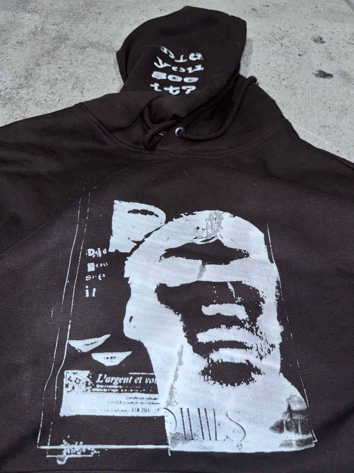 Vintage “Did you see it?” Custom Screenprinted Hoodie Size US XXL / EU 58 / 5 - 3 Thumbnail