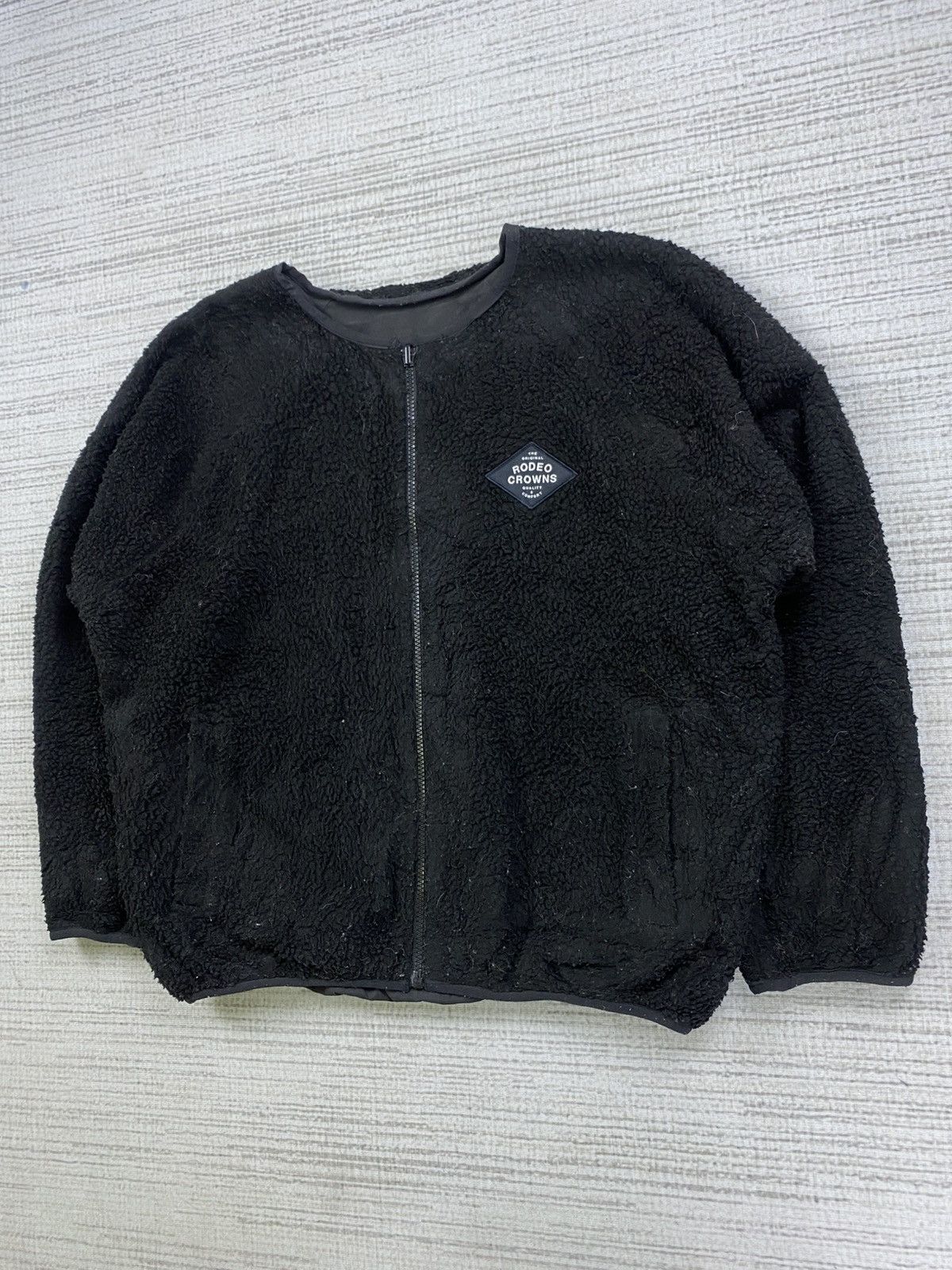 Japanese Brand × Vintage Vintage Rodeo Crown Reversible Fleece Black Jacket Size US L / EU 52-54 / 3 - 6 Thumbnail