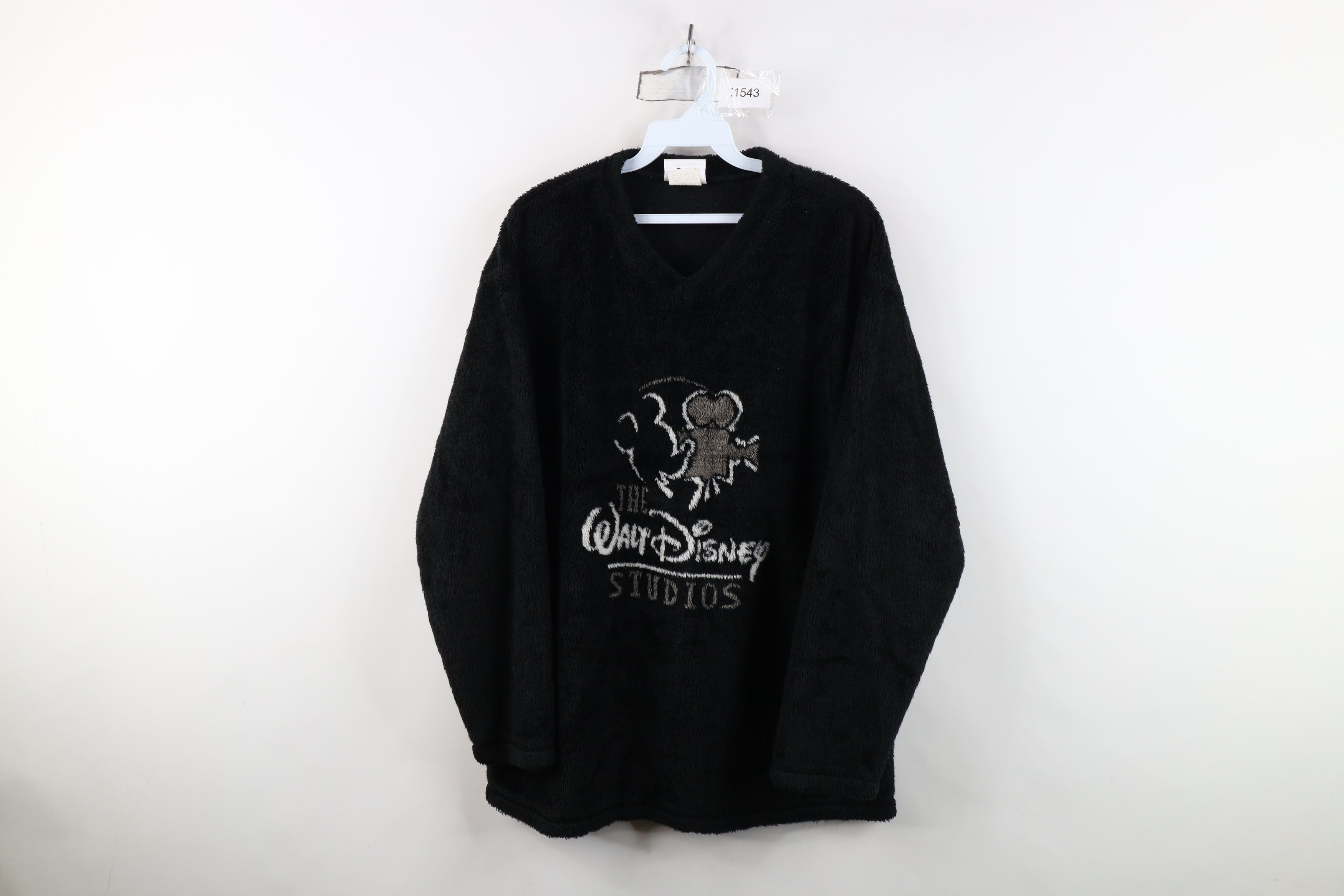 Disney Vintage 90s Walt Disney Studios Shag Fleece Sweater USA Size L / US 10 / IT 46 - 1 Thumbnail