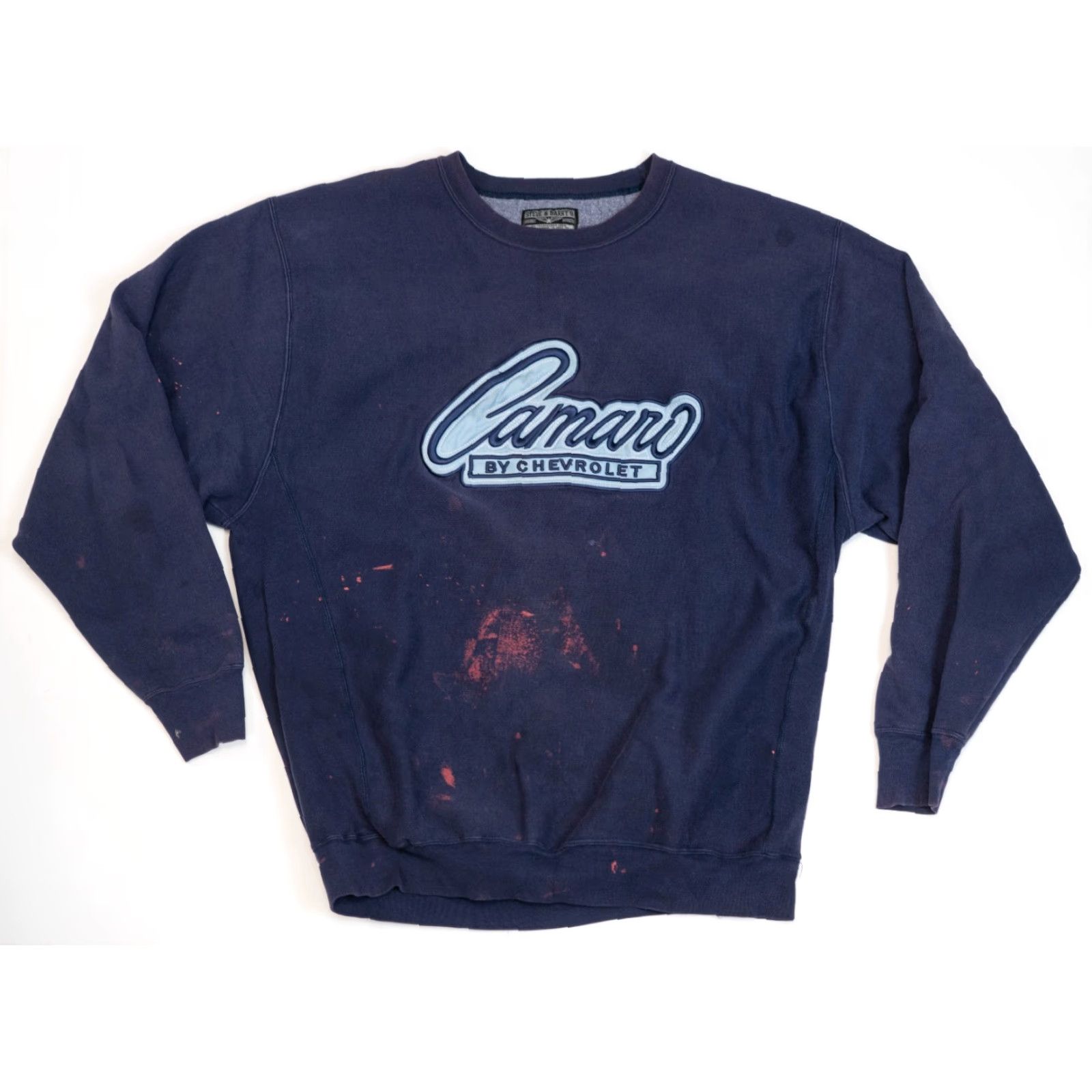 Vintage VINTAGE Camaro Crewneck Sweatshirt Chevrolet Cars Men 2XL Blue Distressed Sweatshirt Car Race Graphic Print Logo USA VTG Distress 90s Size US XXL / EU 58 / 5 - 2 Thumbnail