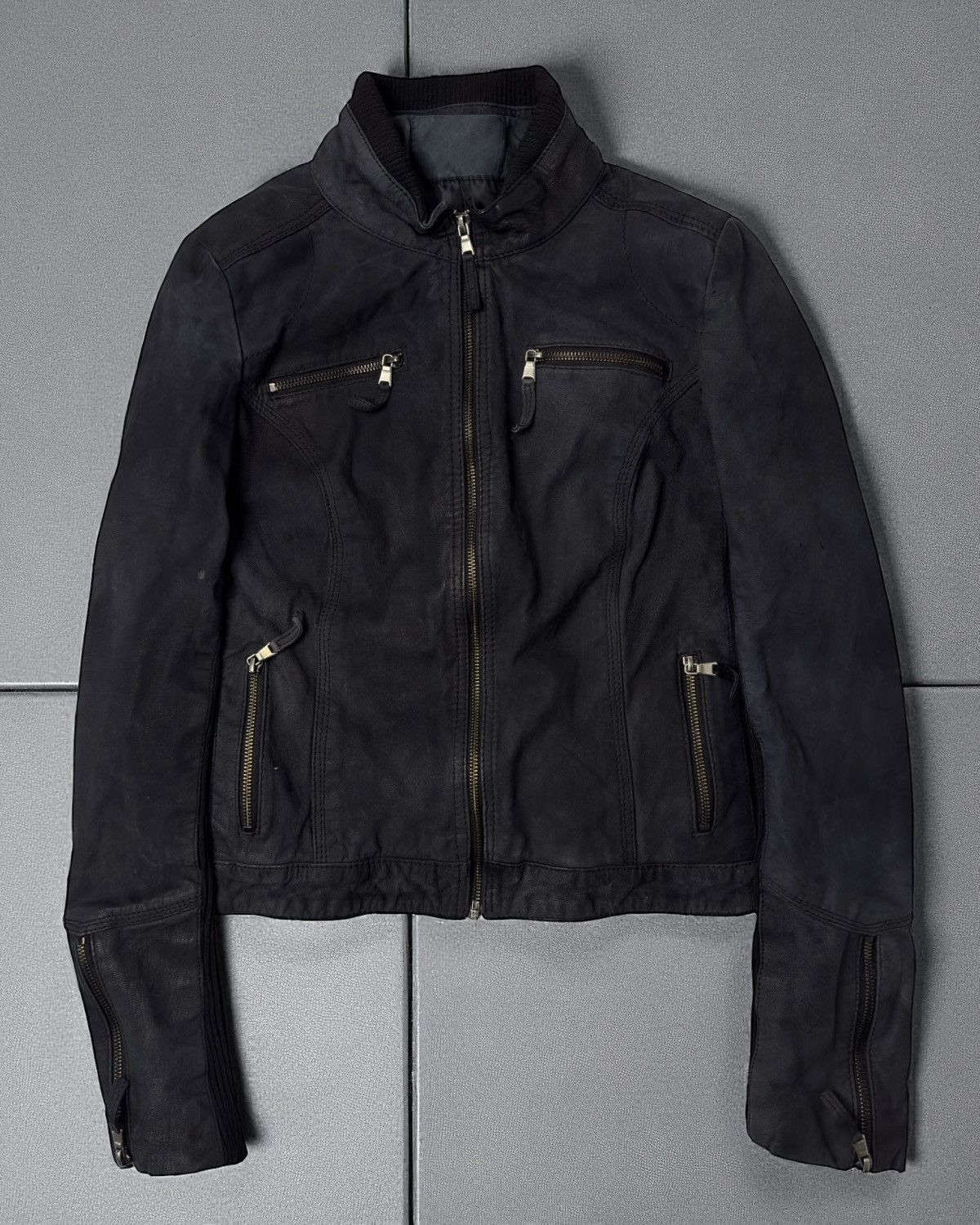 Vintage leather slim jacket if6was9 swag hysteric hedi avant