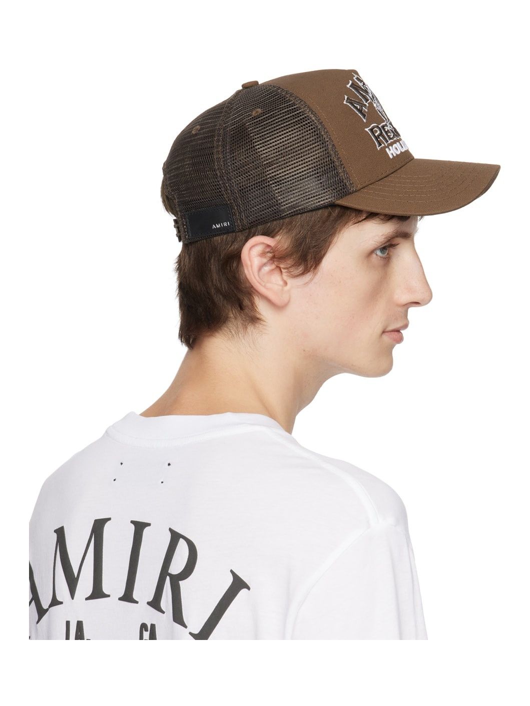 Amiri o1mle0325 Size: OS / Wolf Logo Trucker Hat / Cap in Brown Size ONE SIZE - 4 Thumbnail