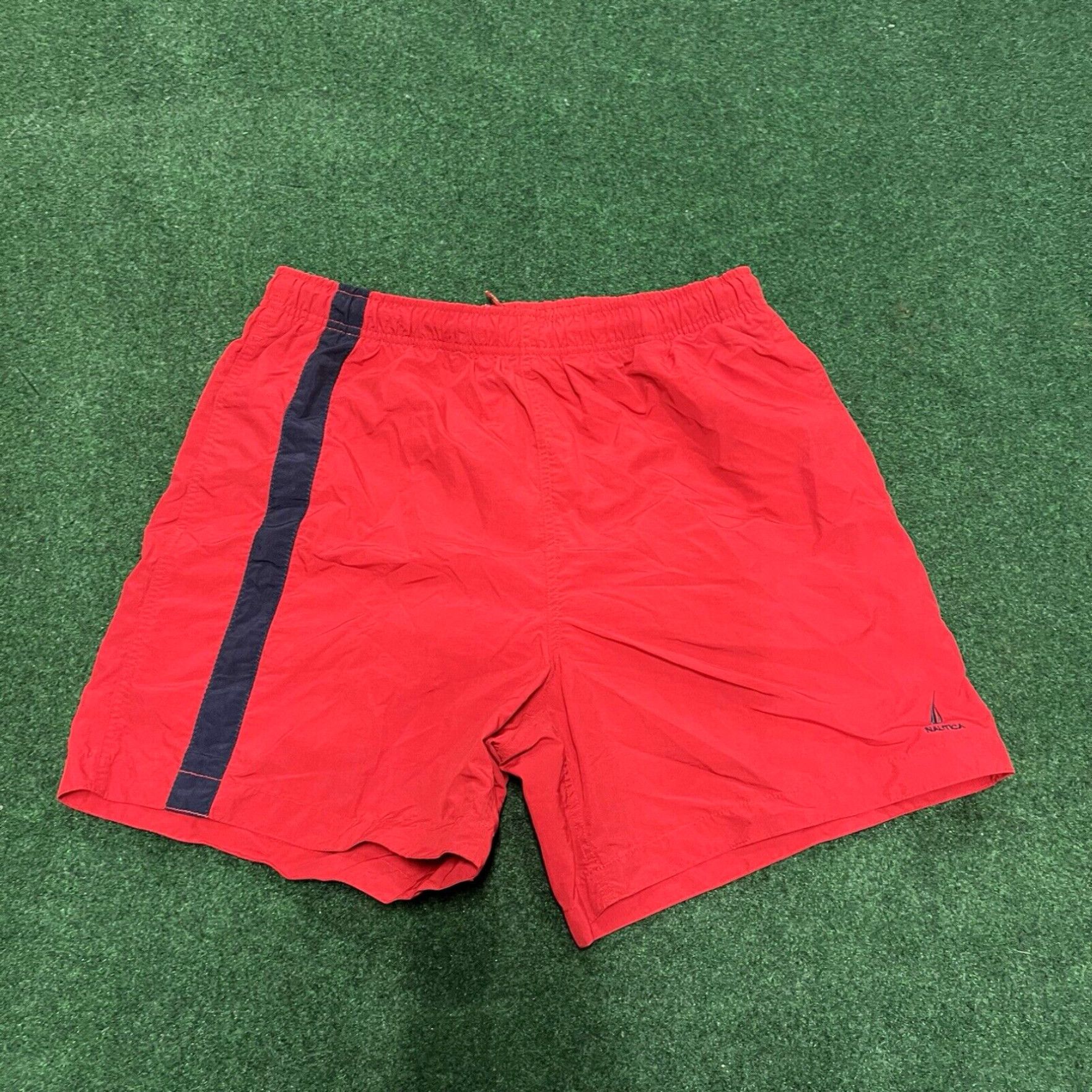 Nautica VINTAGE Nautica Men’s Red Swim Trunks Size Medium Inseam Summer Swim Beach Size US 31 - 1 Thumbnail