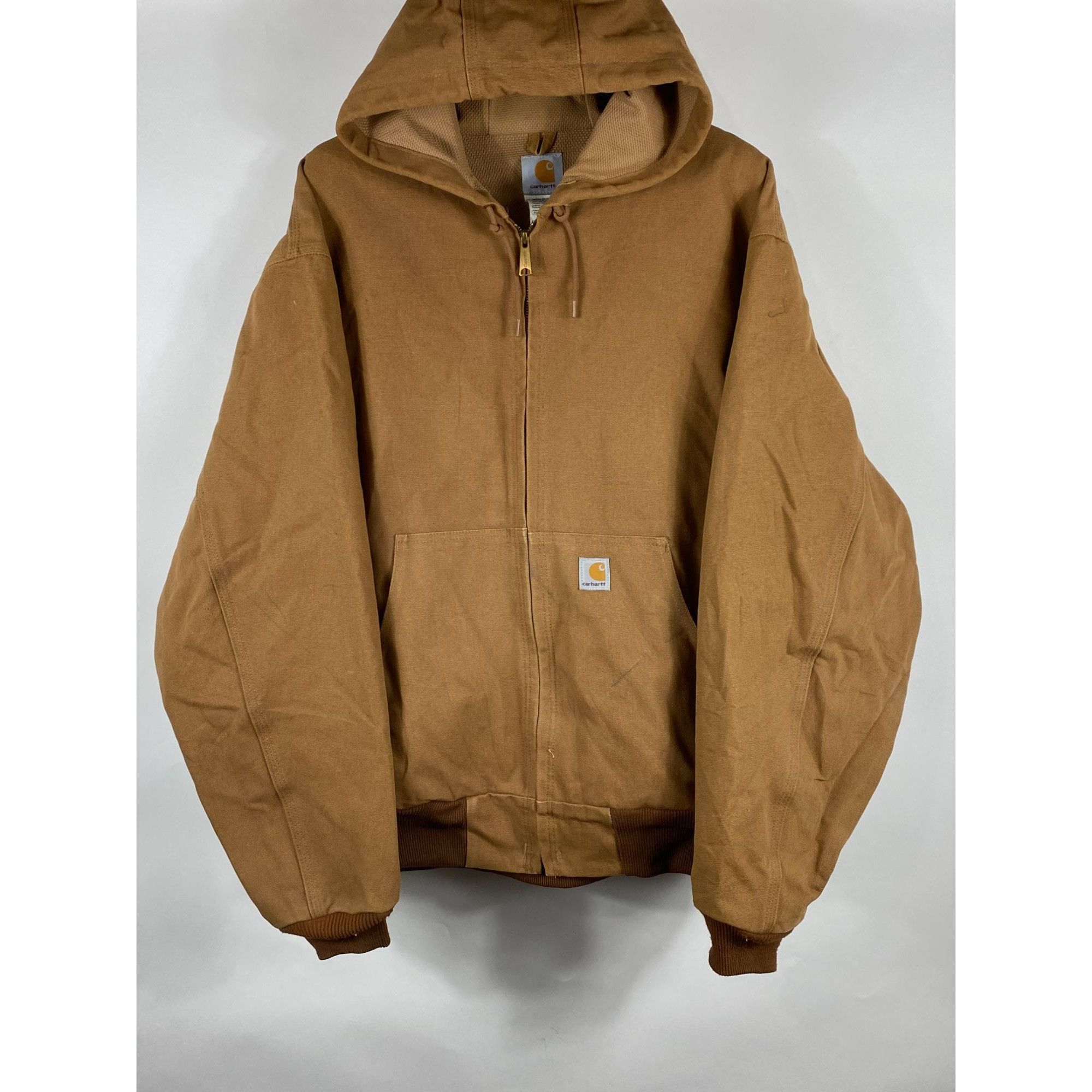 image of Carhartt J131 Brn Canvas Firm Duck Thermal Lined Full Zip Ho in Brown, Men's (Size 2XL)