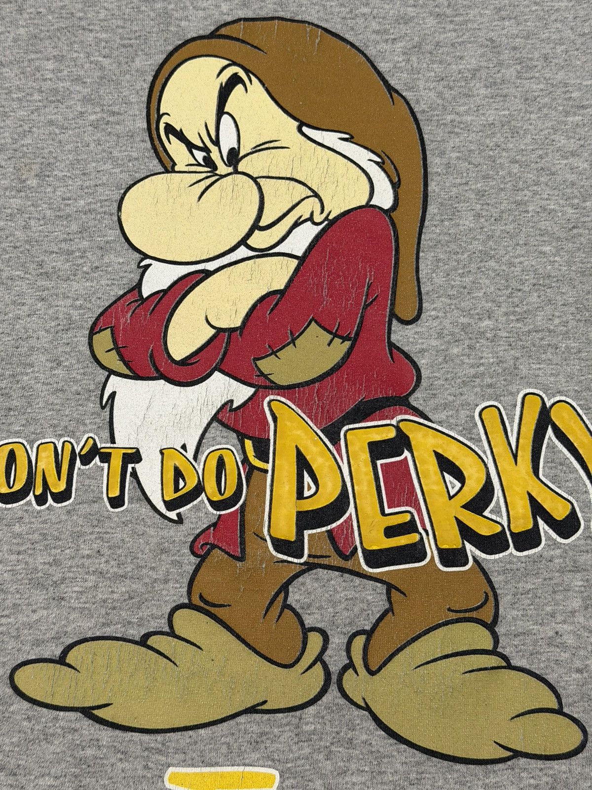Disney Vintage Grumpy Disney Snow White 7 Dwarves I Dont Do Perky T Size US XL / EU 56 / 4 - 7 Thumbnail