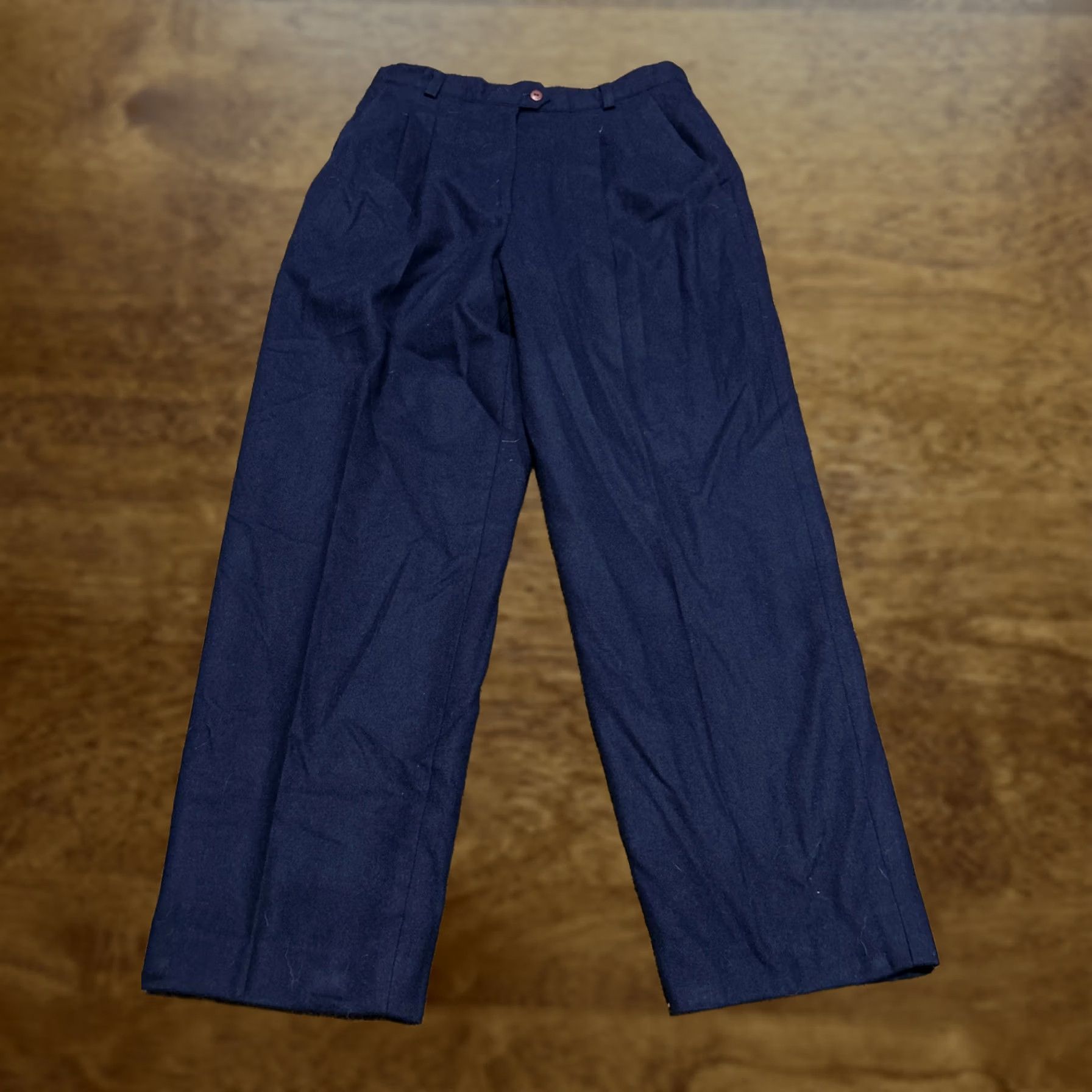 Vintage VINTAGE Panther Pants Size 14 Navy Blue High Rise Wool Blend Lined Ladies A36 Size 36" / US 14 / IT 50 - 1 Thumbnail