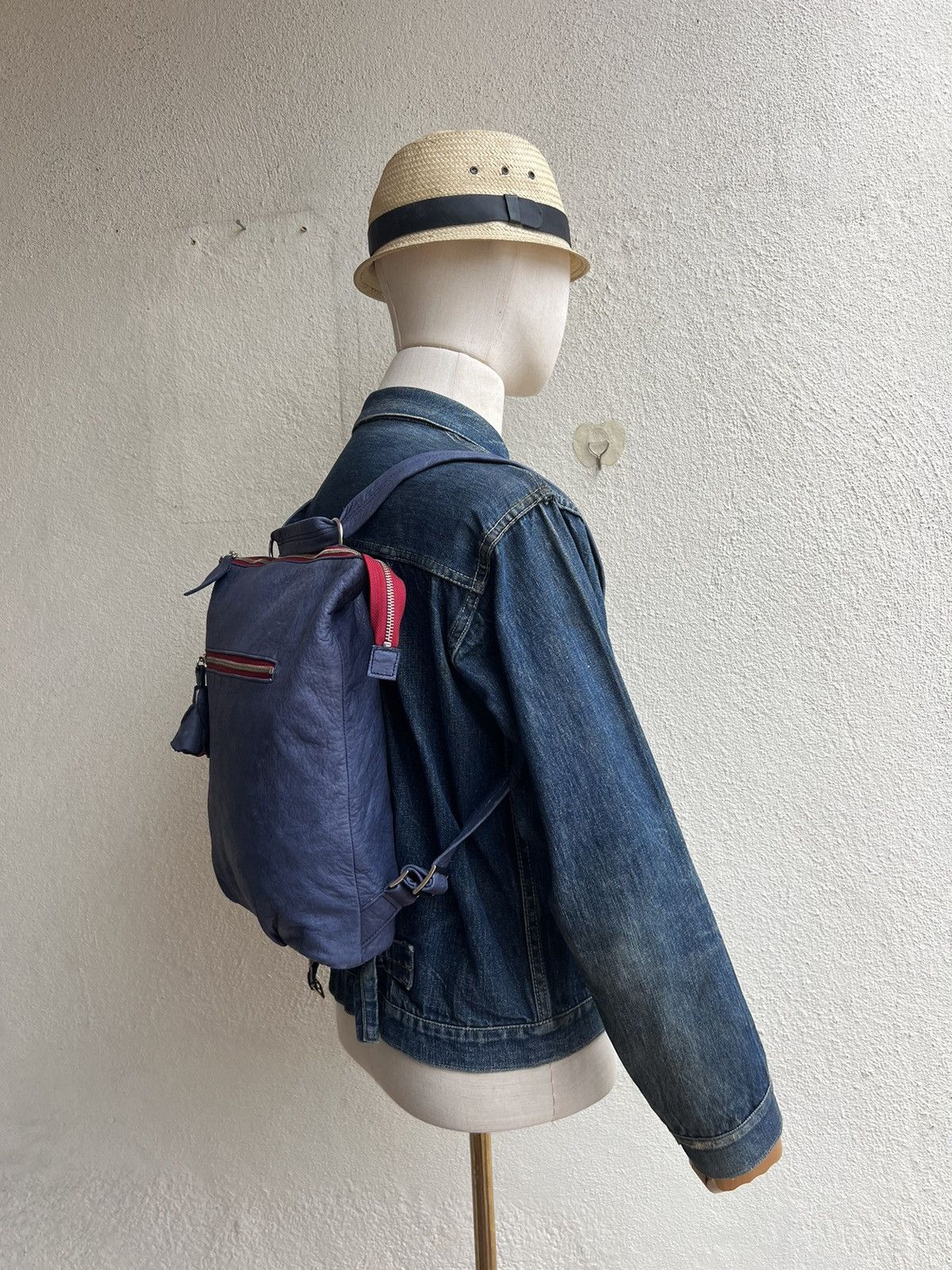 Leather Vintage Brongel Japan Patina Napa Leather 2 Way Backpack Bag Size ONE SIZE - 3 Thumbnail