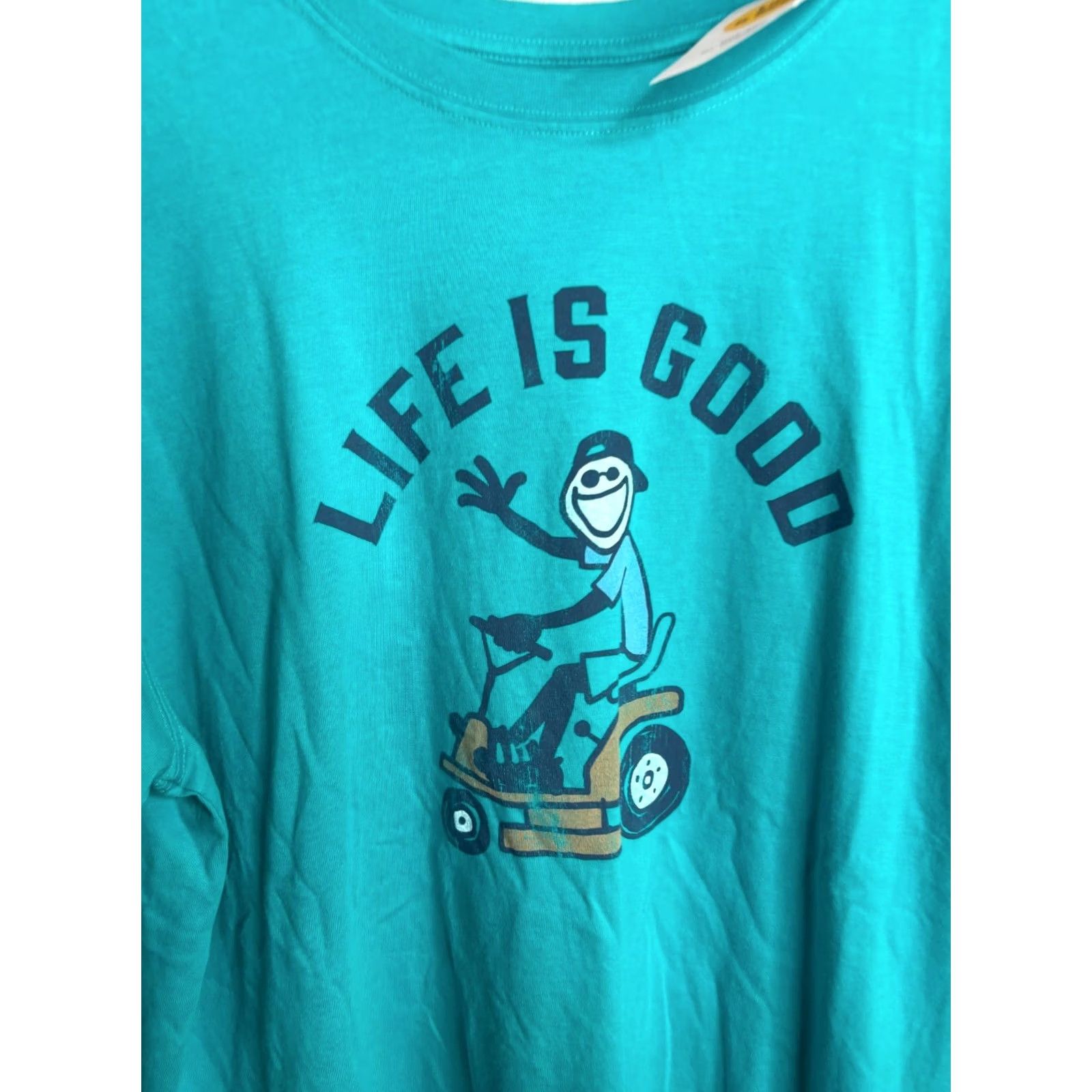Life is Good Life is Good Crusher T-Shirt Lawnmower Green L Men's Size US L / EU 52-54 / 3 - 2 Thumbnail